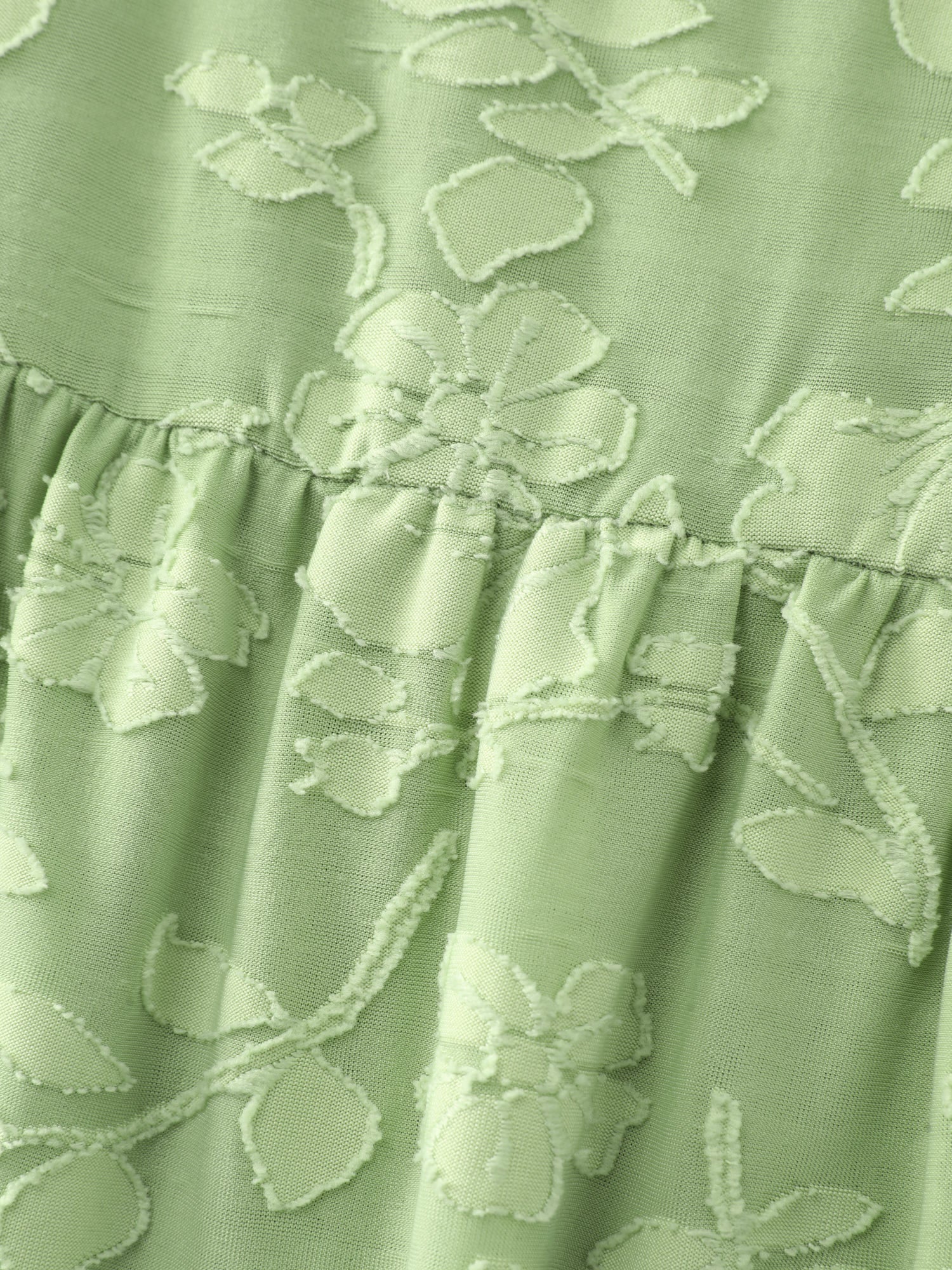 Textured Lace Neckline Flowy Sleeve Blouse - Image 5