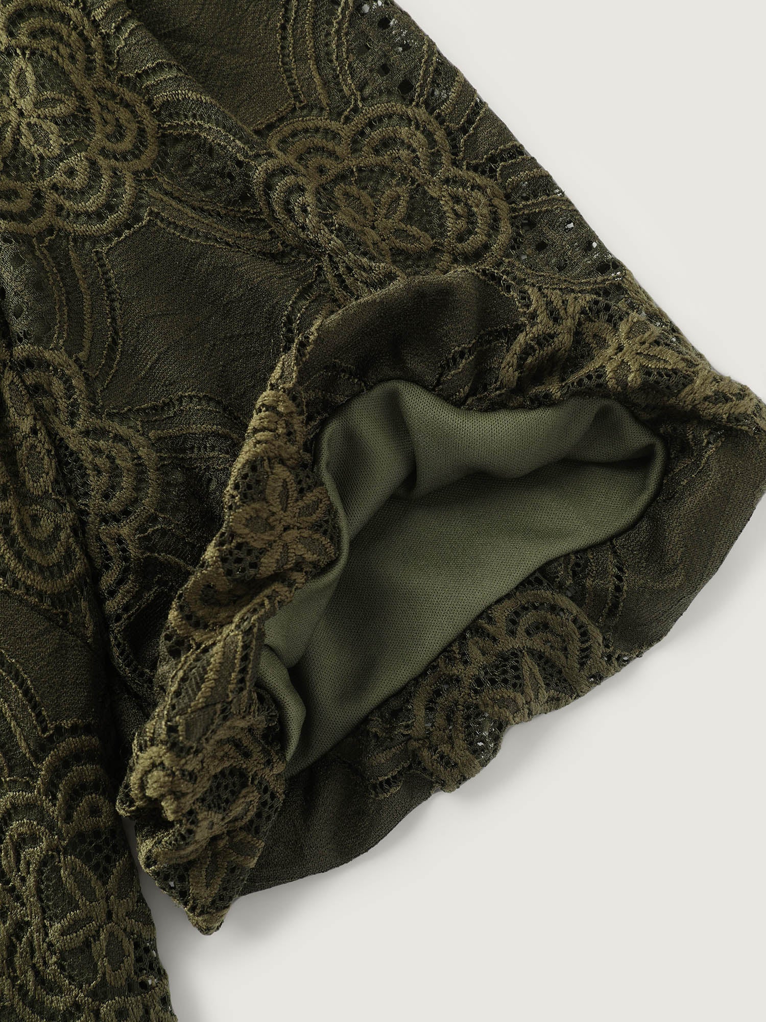 Textured Lace Puffy Sleeve T-Shirt - Image 5