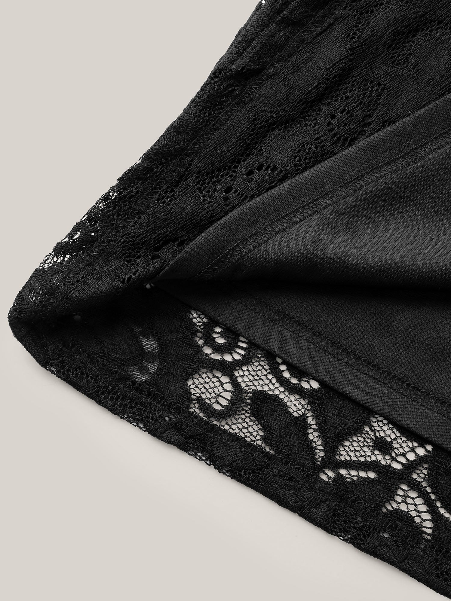 Textured Lace Sleeveless Pockets Midi Dress - Image 7
