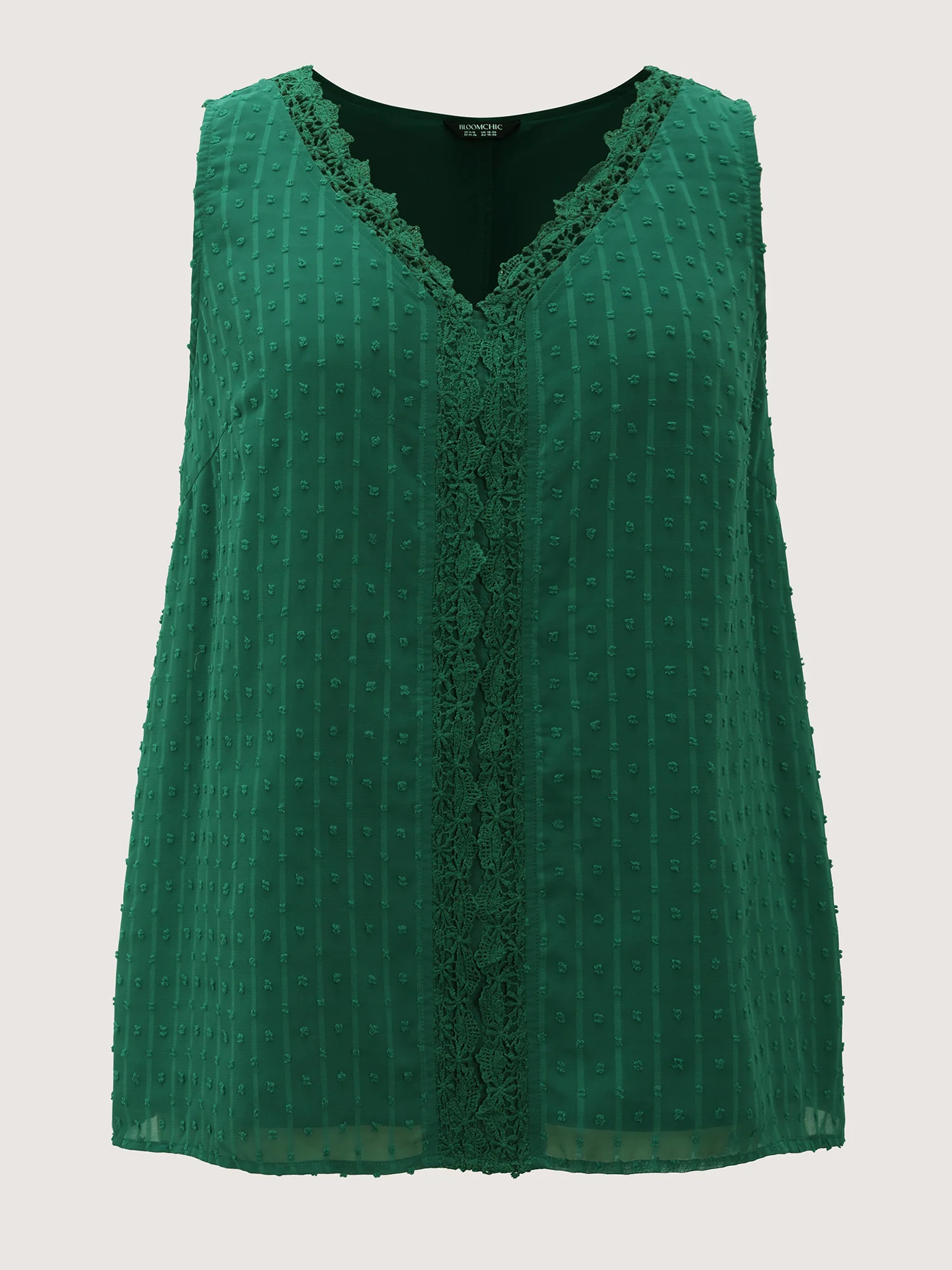 Textured Lace V-Neck Tank Top - Image 7