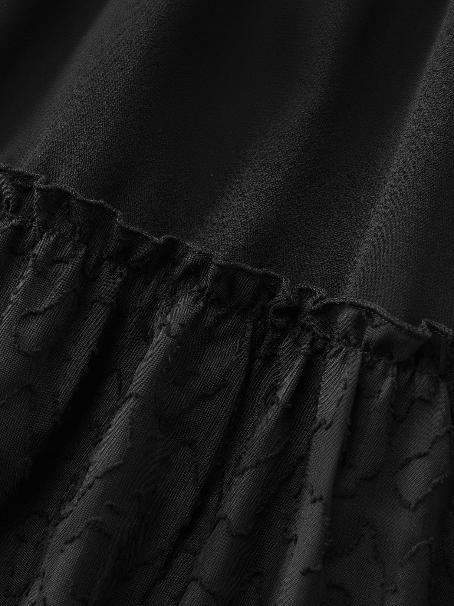 Textured Leopard Laser Cut Tiered Blouse - Image 6