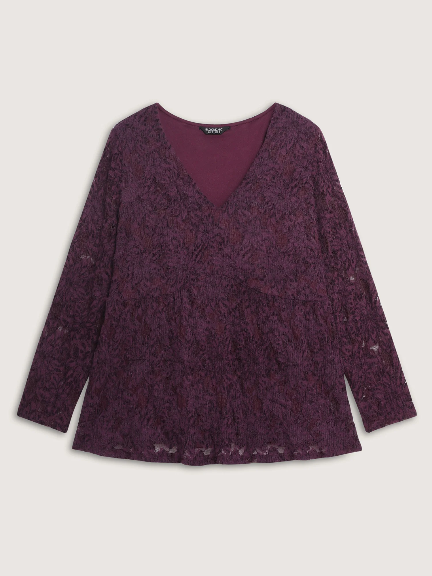 Textured Lined Fit and Flare Knit Top - Image 7