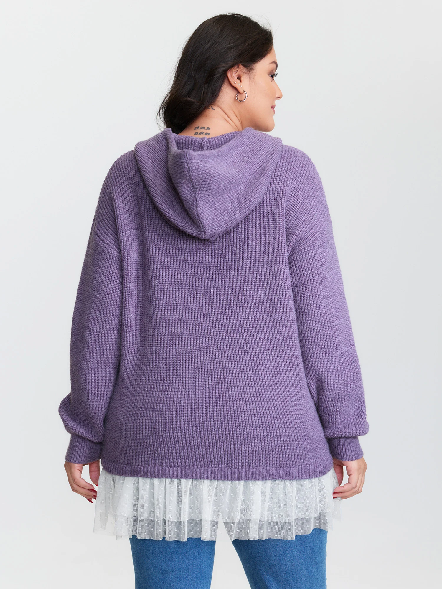 Textured Mesh Hooded Pullover - Image 5