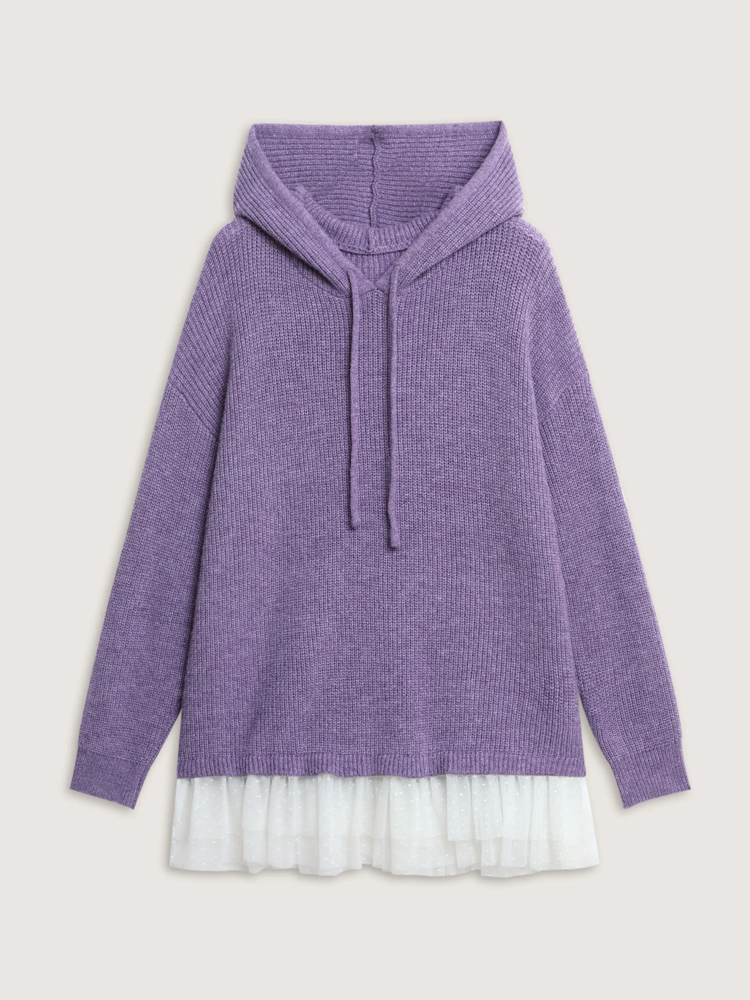 Textured Mesh Hooded Pullover - Image 8