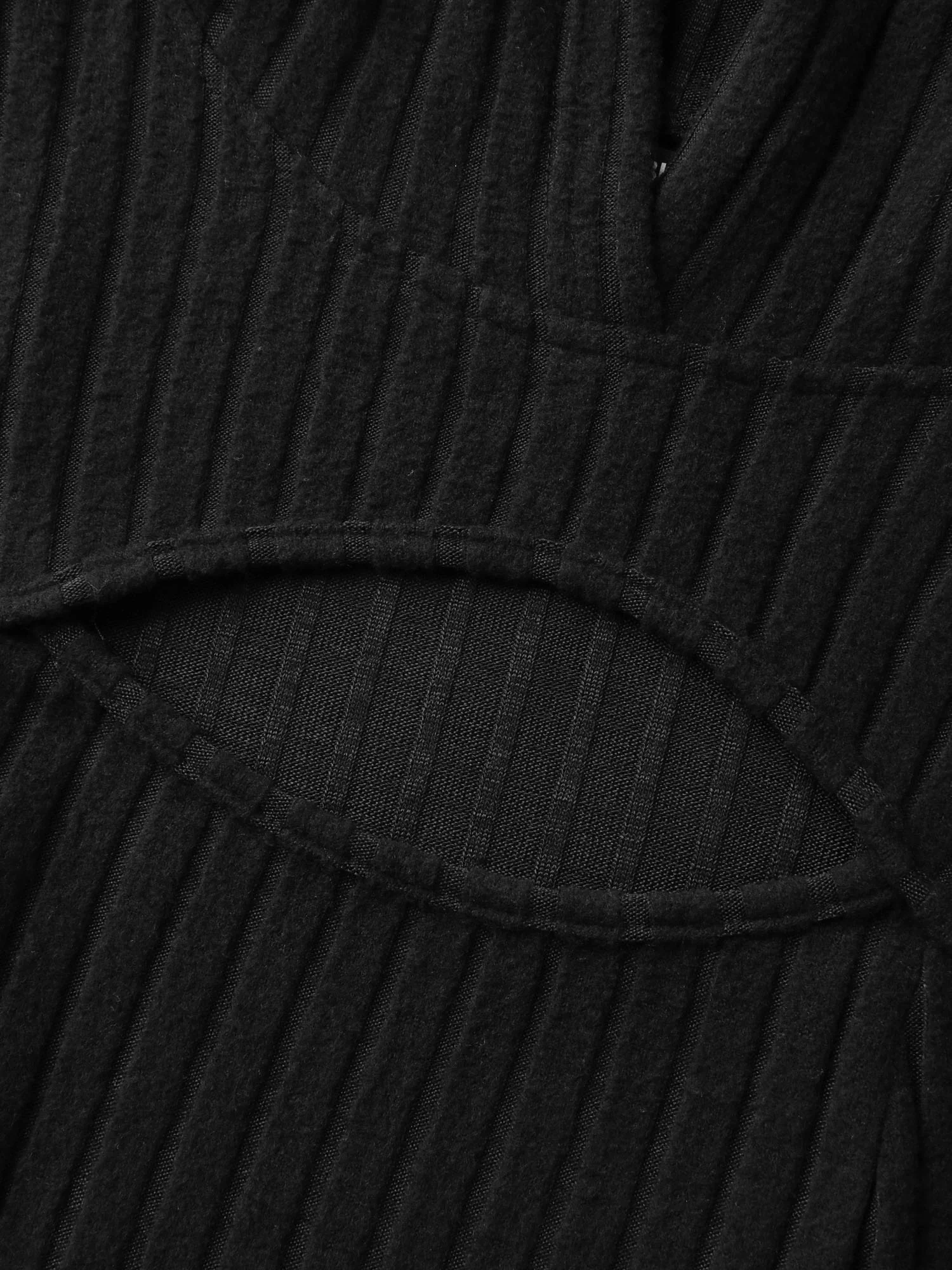 Textured Neck Cut-Out A-Line Midi Dress - Image 5