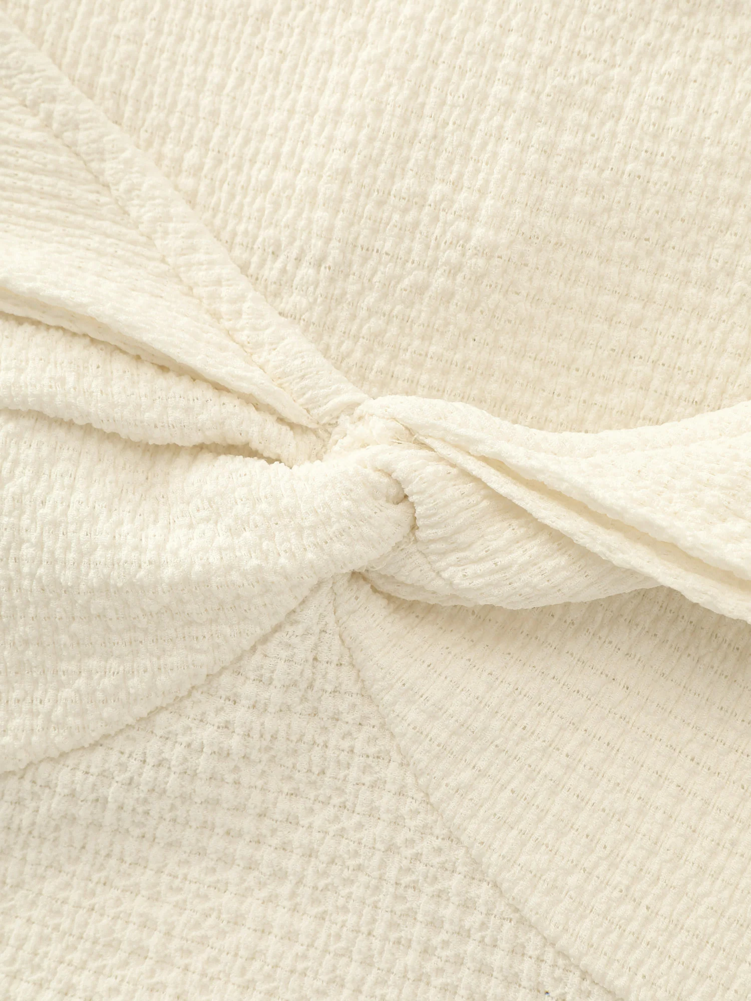 Textured Off-Shoulder Cinched-Waist Knit Top - Image 6
