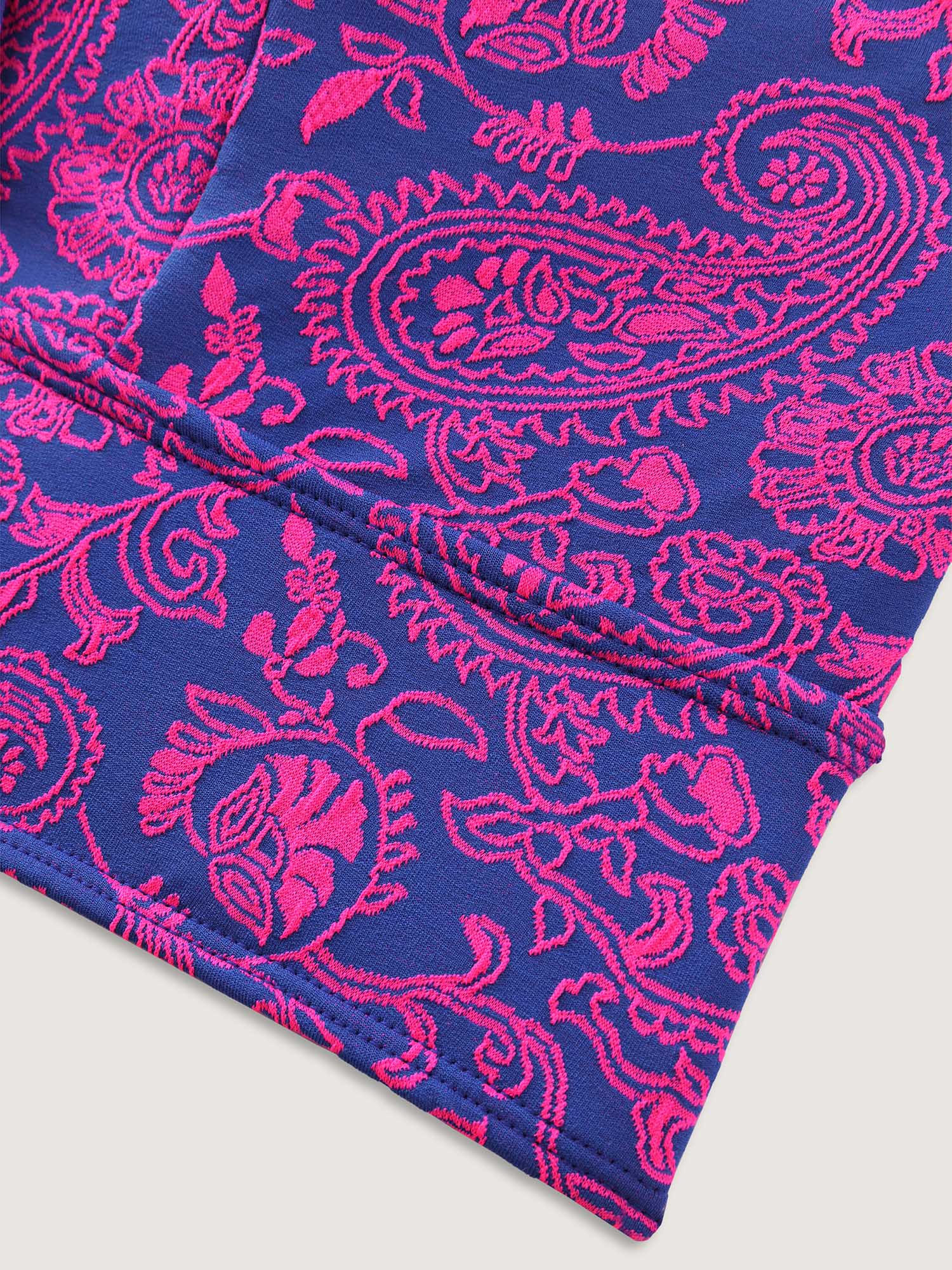 Textured Paisley Print Swim Top - Image 6
