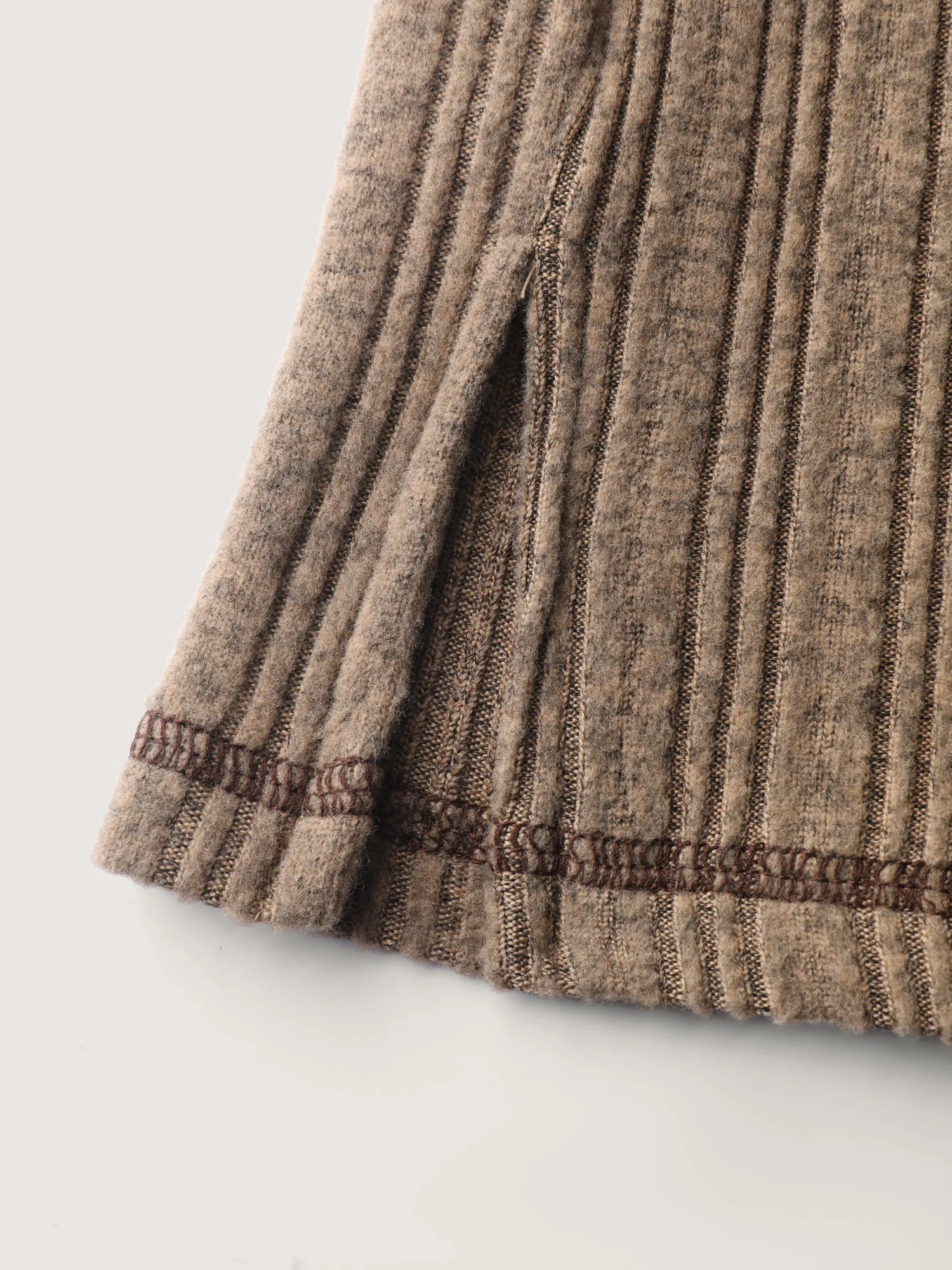 Textured Patch Pocket Round Neck Sweatshirt - Image 6