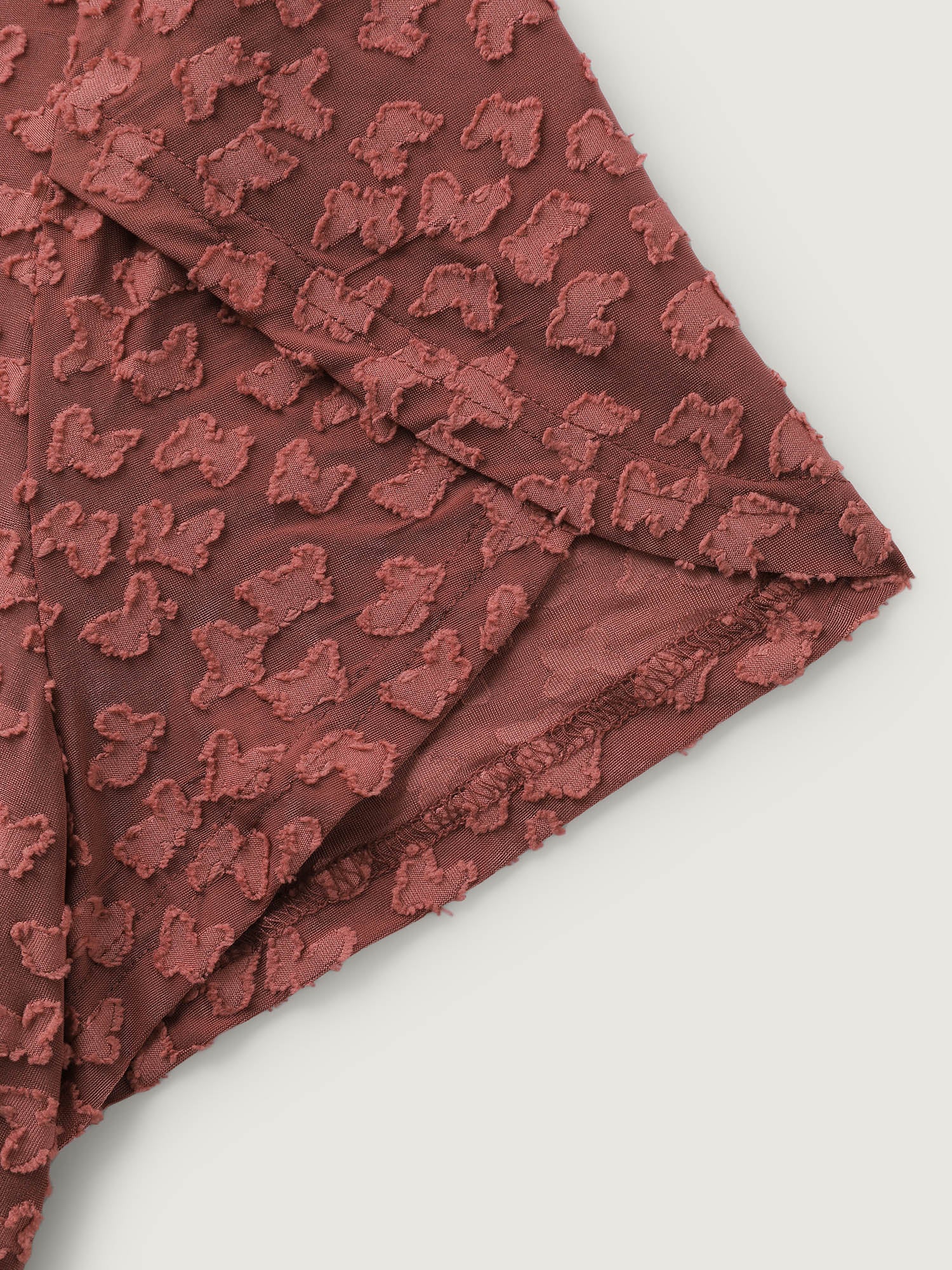 Textured Petal Sleeve Fitted T-Shirt - Image 5