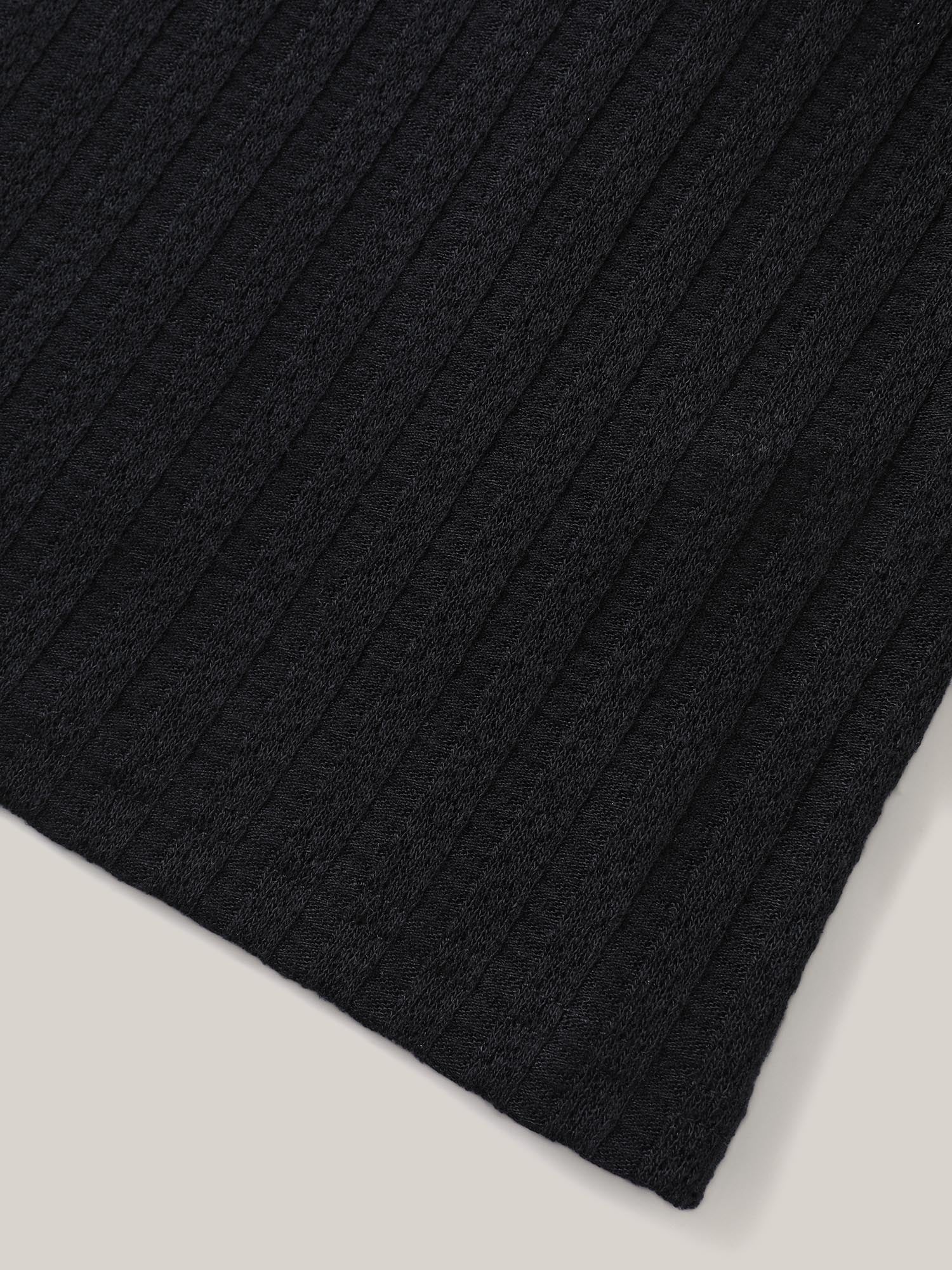 Textured Pit Strip Layered Sleeve Sheer T-Shirt - Image 7