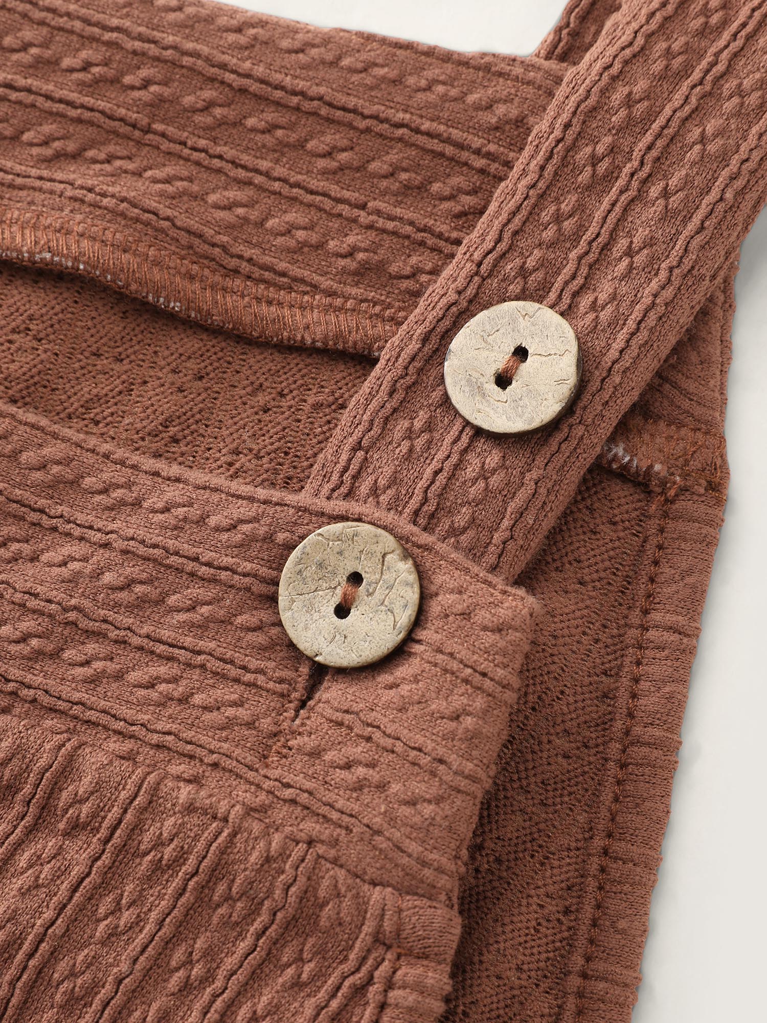 Textured Pleated Front Overall Cropped Jumpsuit - Image 5