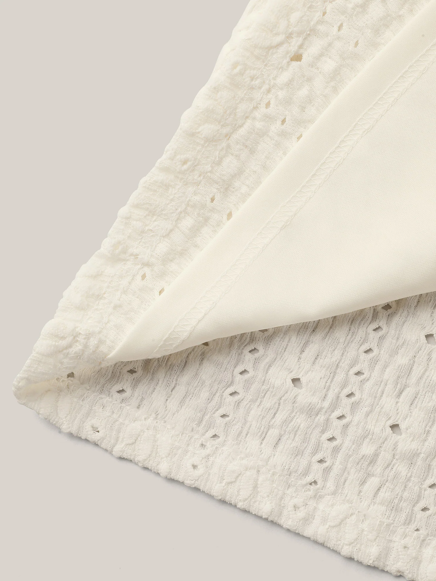 Textured Pleated Split Neck T-Shirt - Image 6