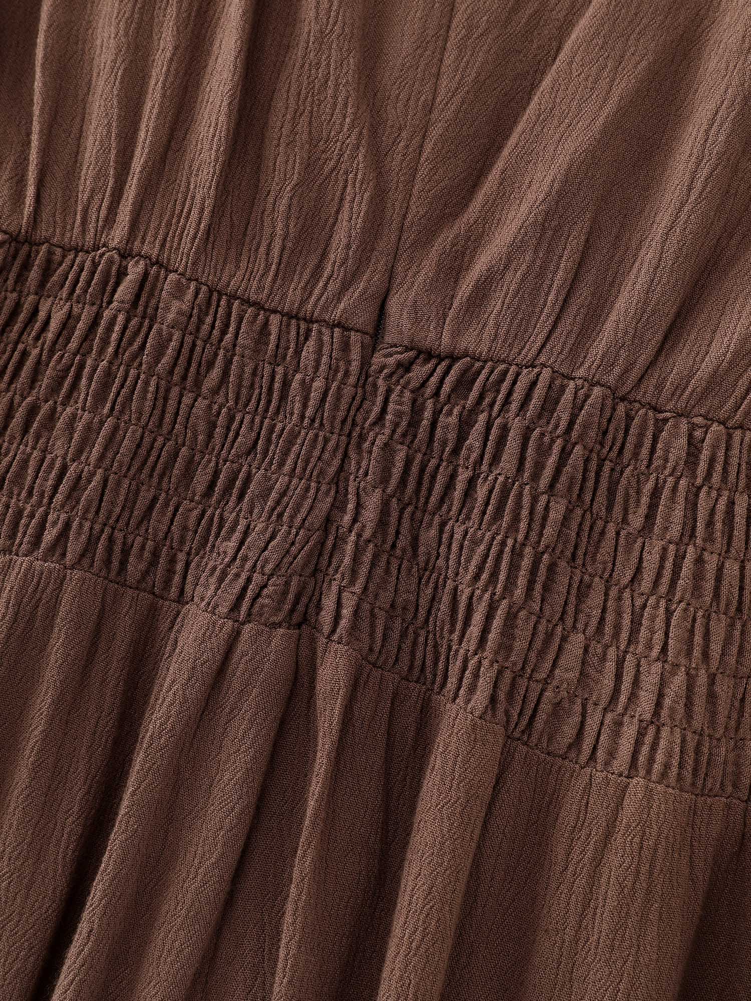 Textured Pleated Waist Surplice Jumpsuit - Image 6