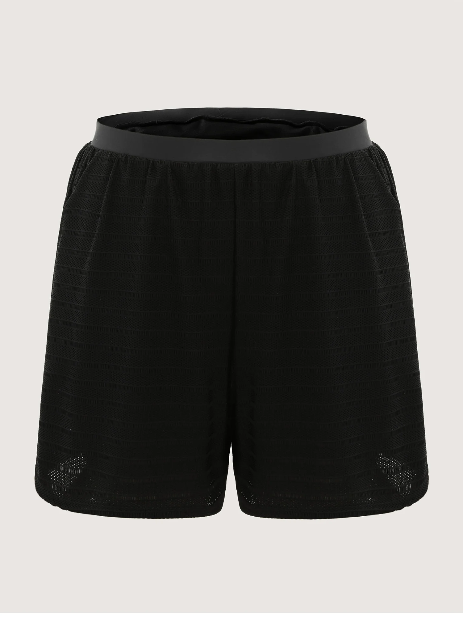 Textured Pocket High-Waisted Swim Shorts - Image 7