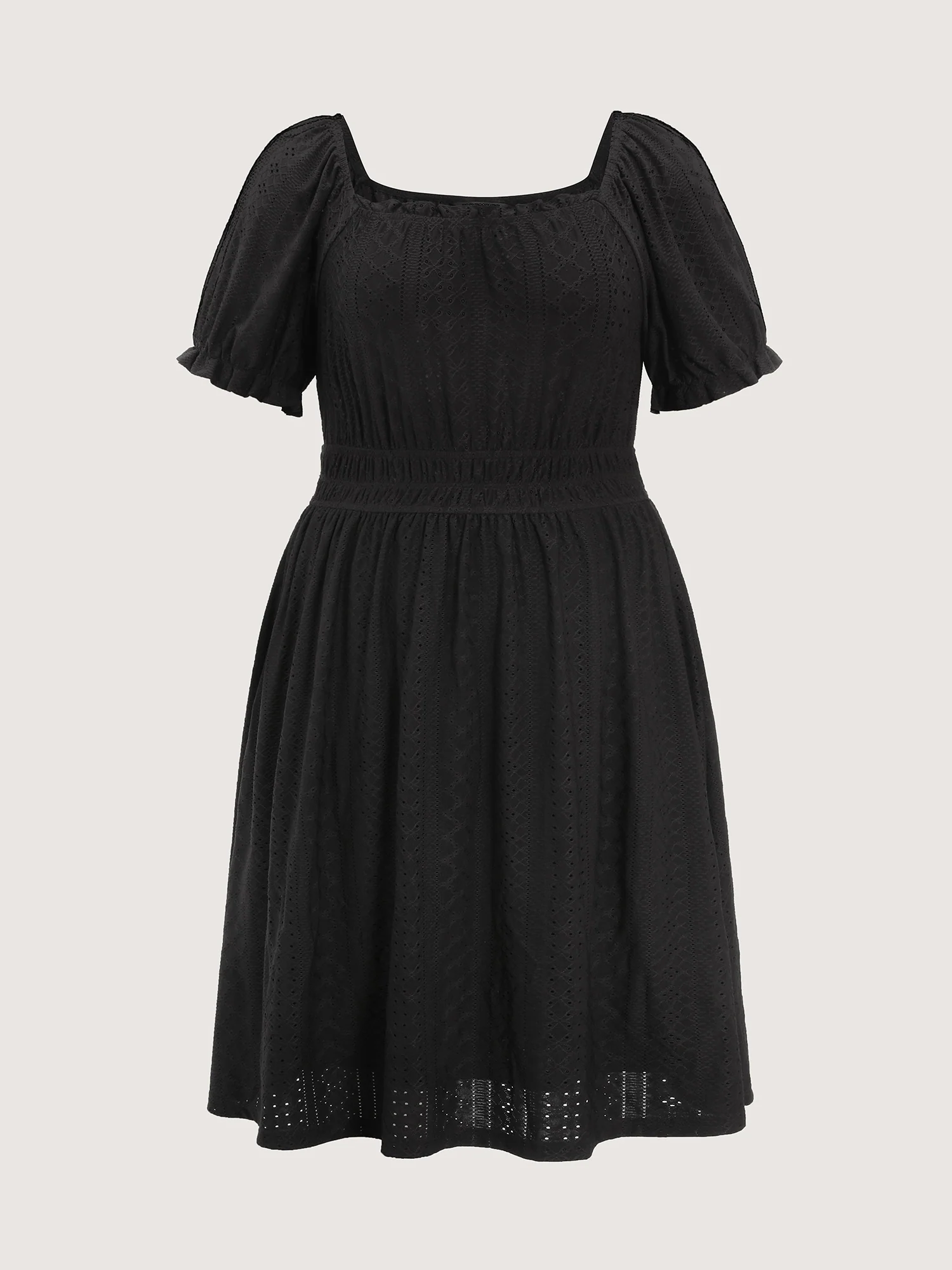 Textured Pocket Lined Mini Dress - Image 7