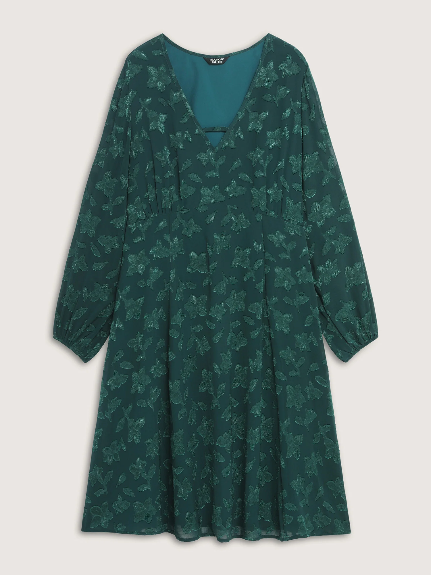 Textured Pockets Lined Midi Dress - Image 7