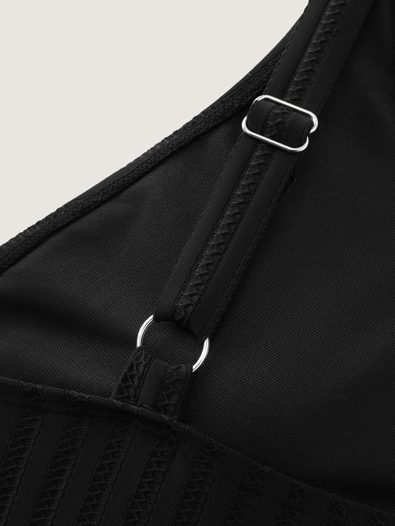 Textured Pockets Surplice Neckline Swim Dress - Image 9