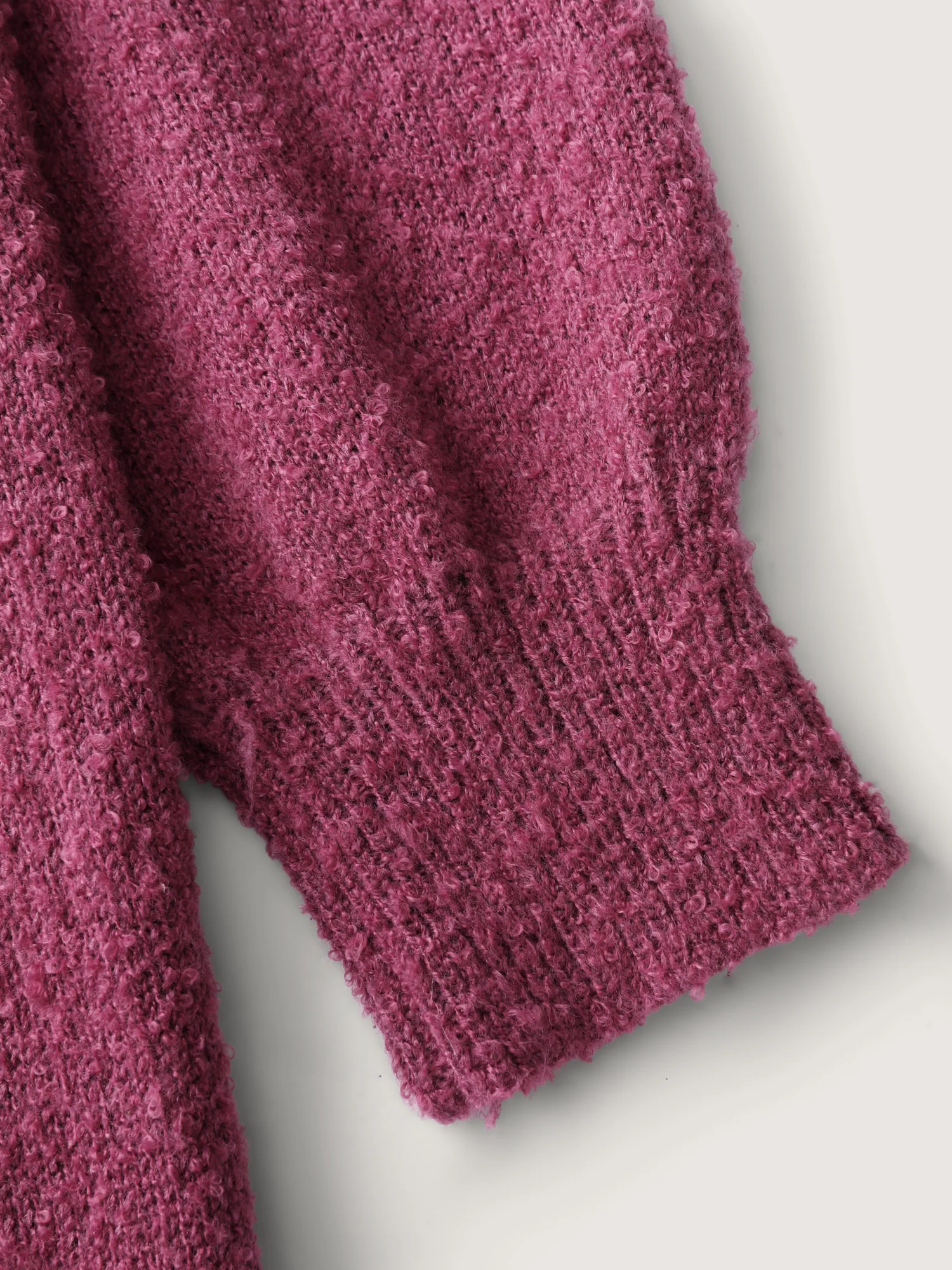 Textured Raglan Sleeve Zipper Pullover - Image 7