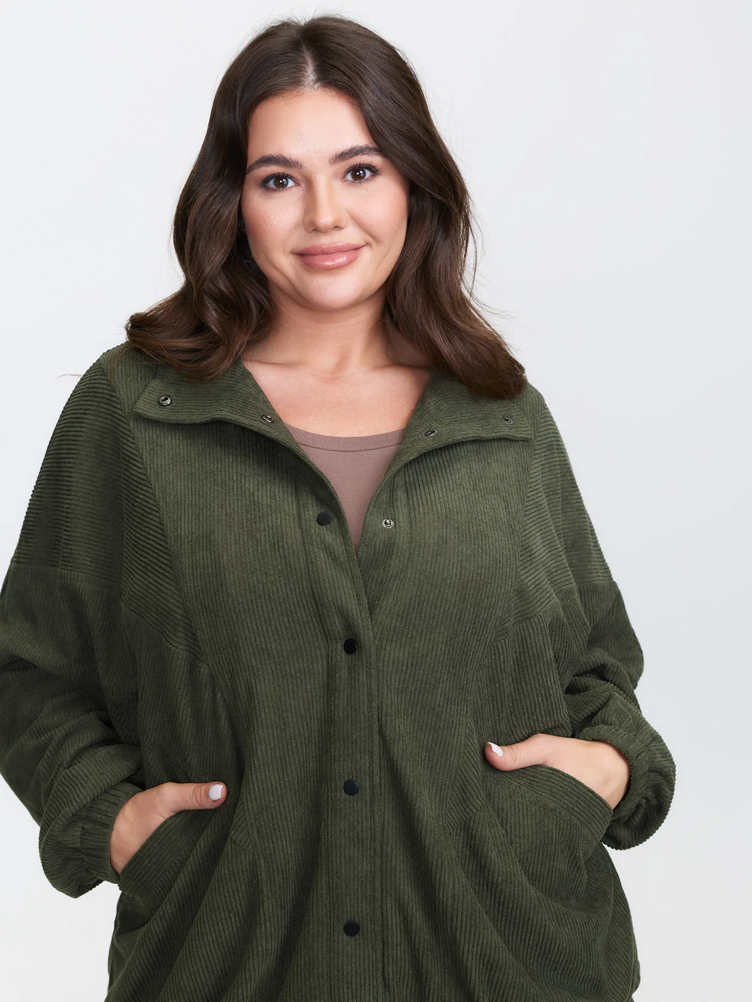 Textured Relaxed-Fit Button Pocket Jacket - Image 2