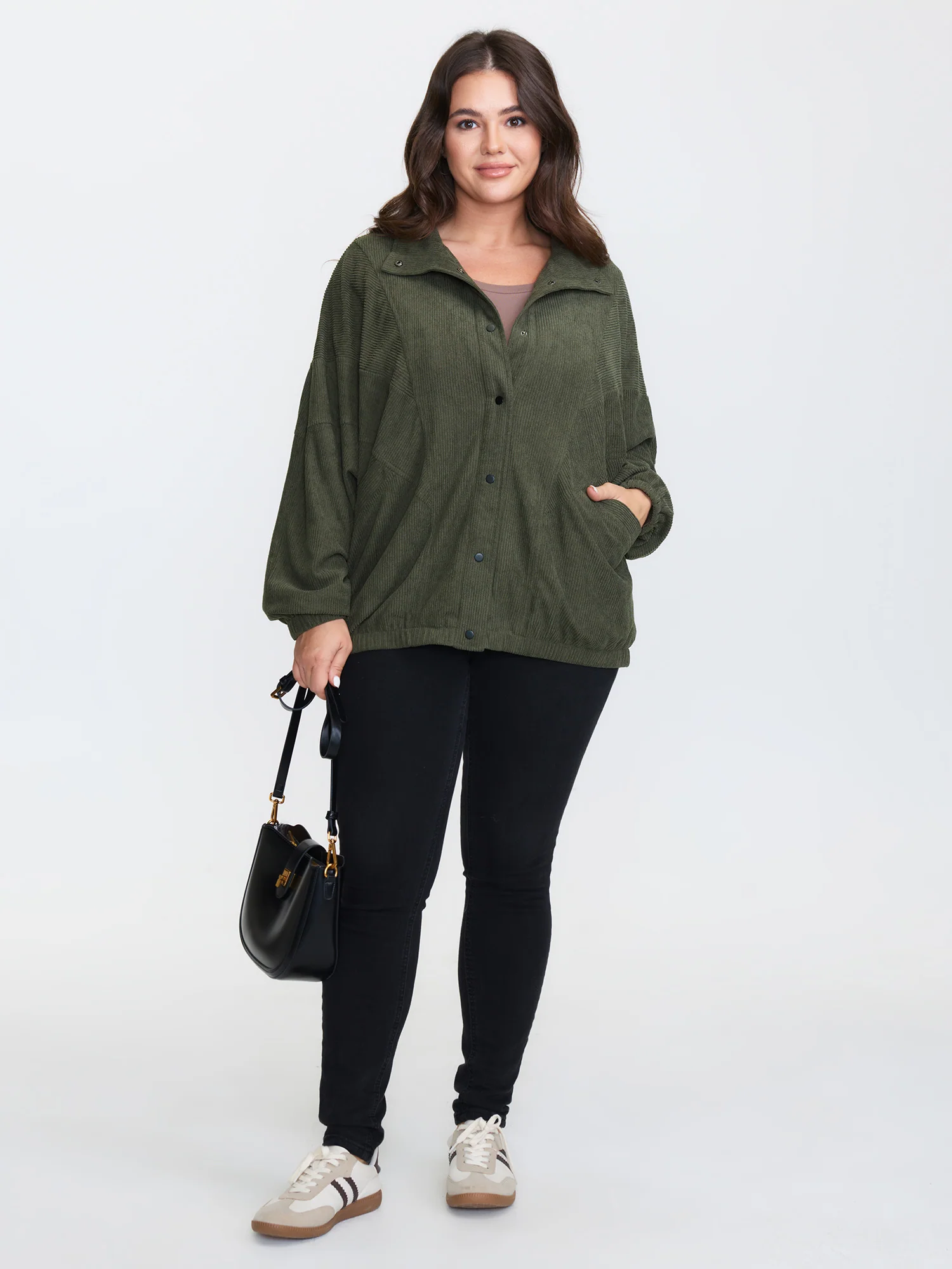 Textured Relaxed-Fit Button Pocket Jacket - Image 3