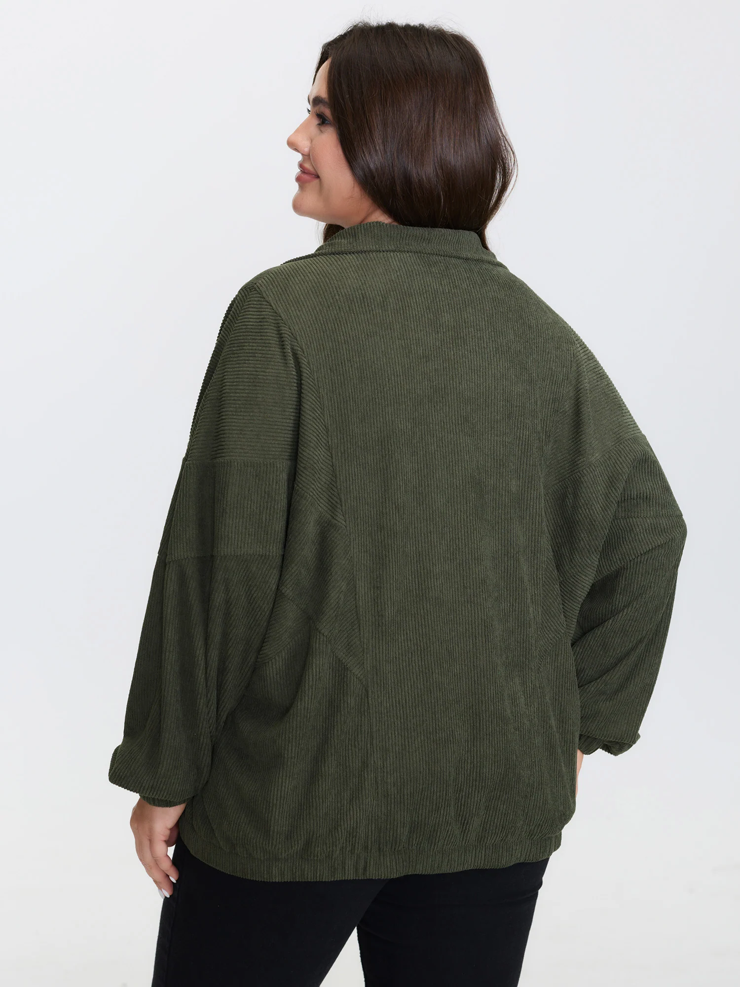 Textured Relaxed-Fit Button Pocket Jacket - Image 4