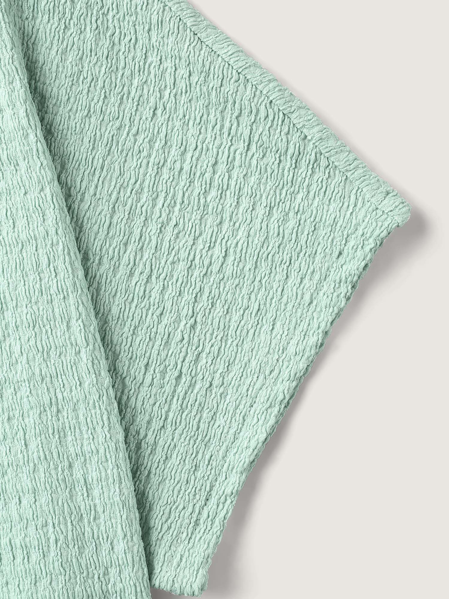 Textured Relaxed Fit Dolman Sleeve T-Shirt - Image 5