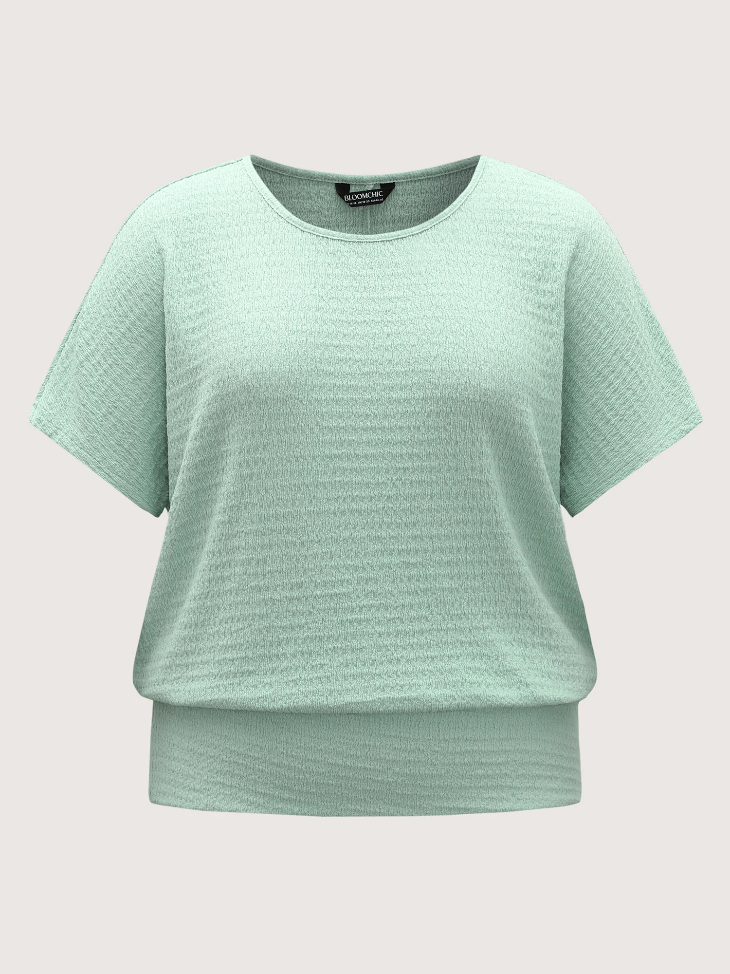 Textured Relaxed Fit Dolman Sleeve T-Shirt - Image 7