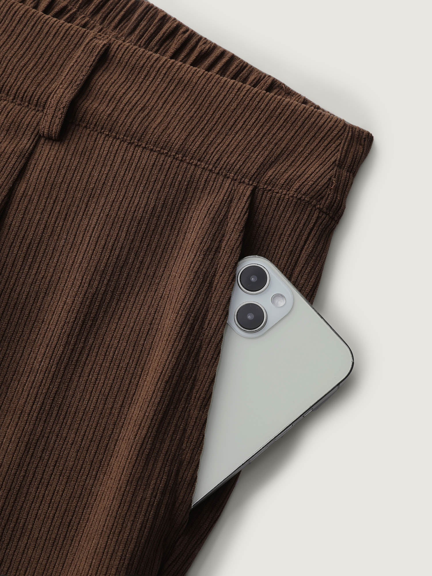 Textured Rolled Cuffs Straight Leg Pants - Image 5