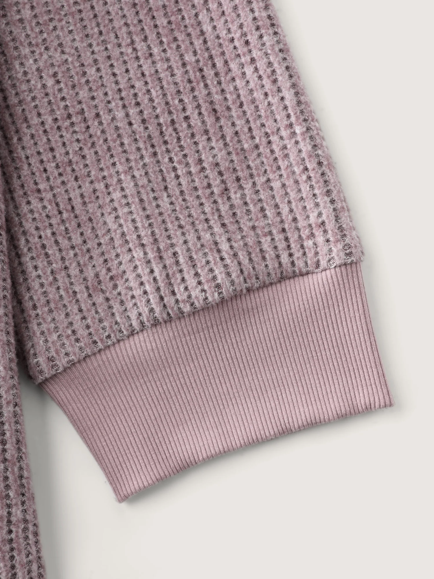 Textured Round Neck Ribbed Hem Sweatshirt - Image 8