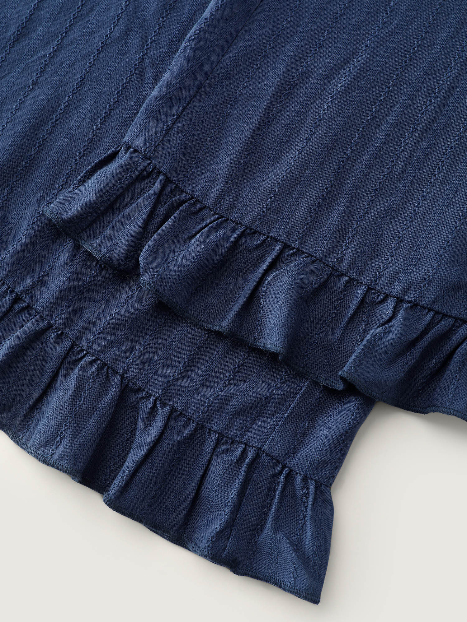 Textured Ruffled Backless Tie Jumpsuit - Image 8
