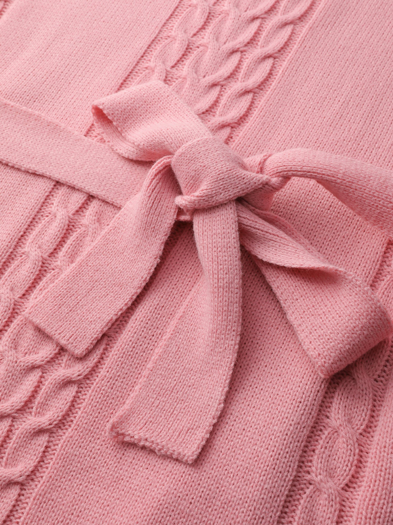 Textured Ruffled Hem Belted Knit Midi Dress - Image 5