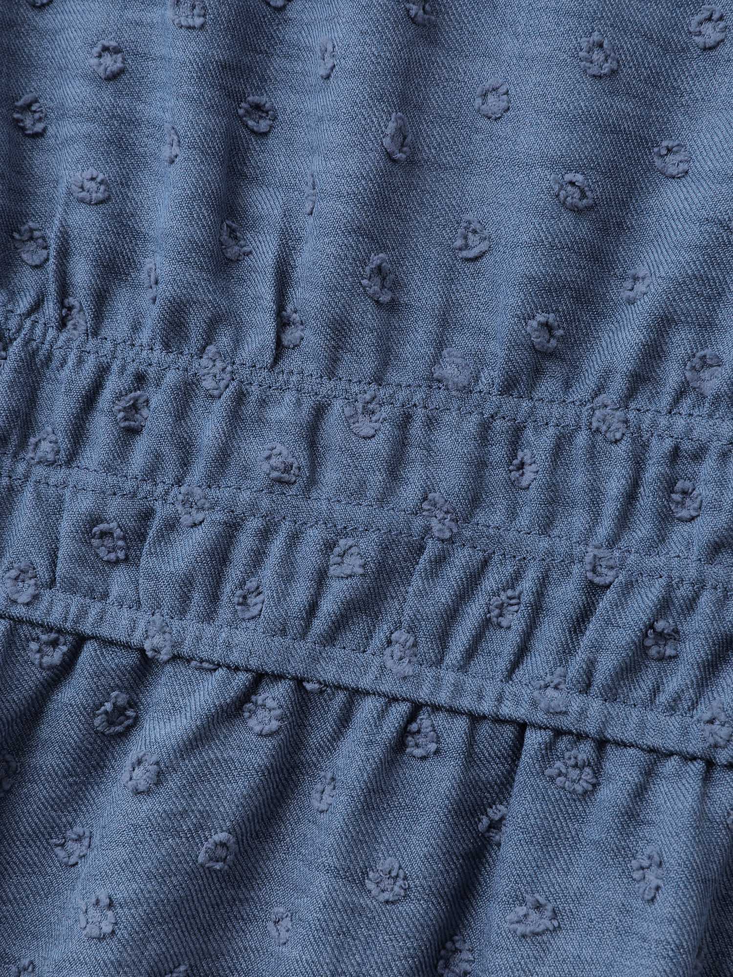 Textured Shirred Waist Neck-Tie Maxi Dress - Image 6