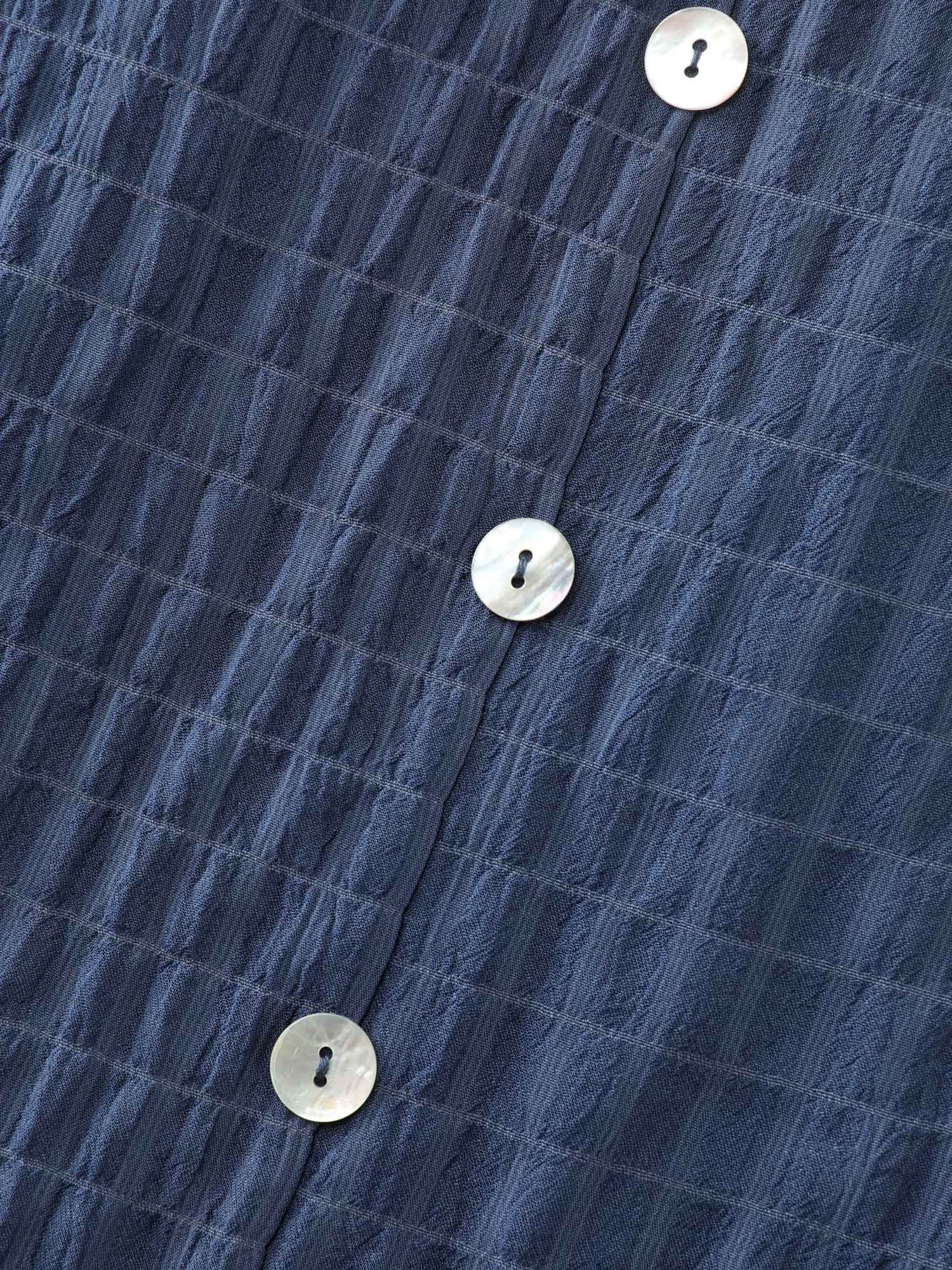 Textured Sleeve-Tie Pockets Midi Dress - Image 6