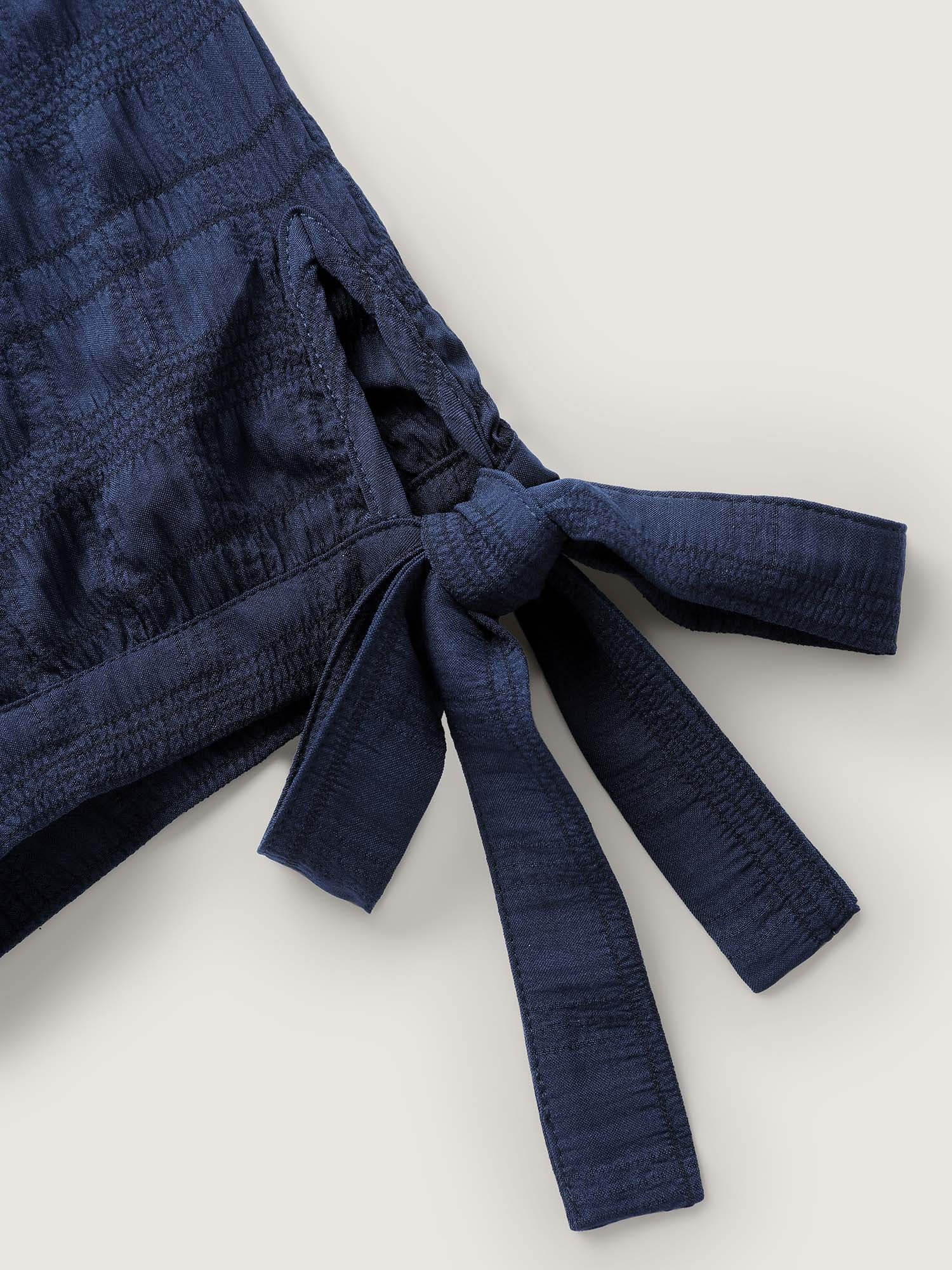 Textured Sleeve-Tie Tiered Maxi Dress - Image 5