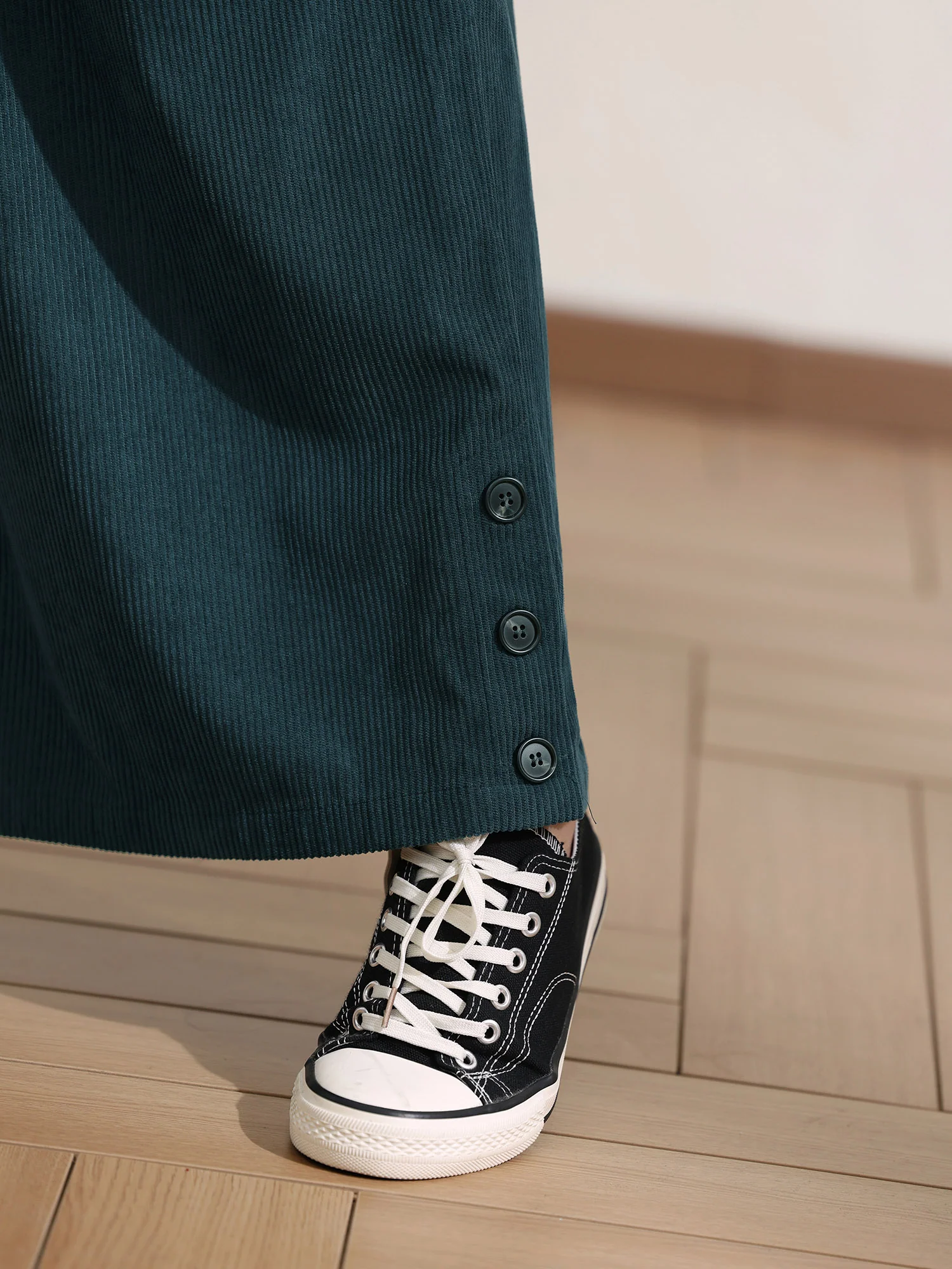 Textured Slit Drawstring Wide-Leg Pants - Image 5