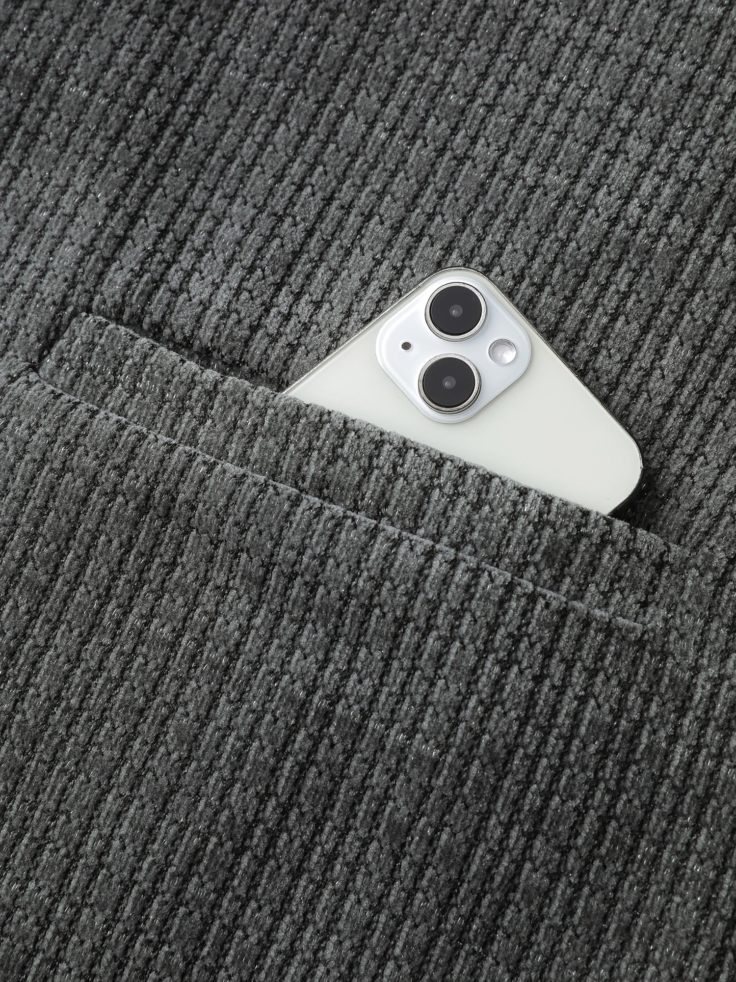 Textured Split Hem Hooded Jacket - Image 5