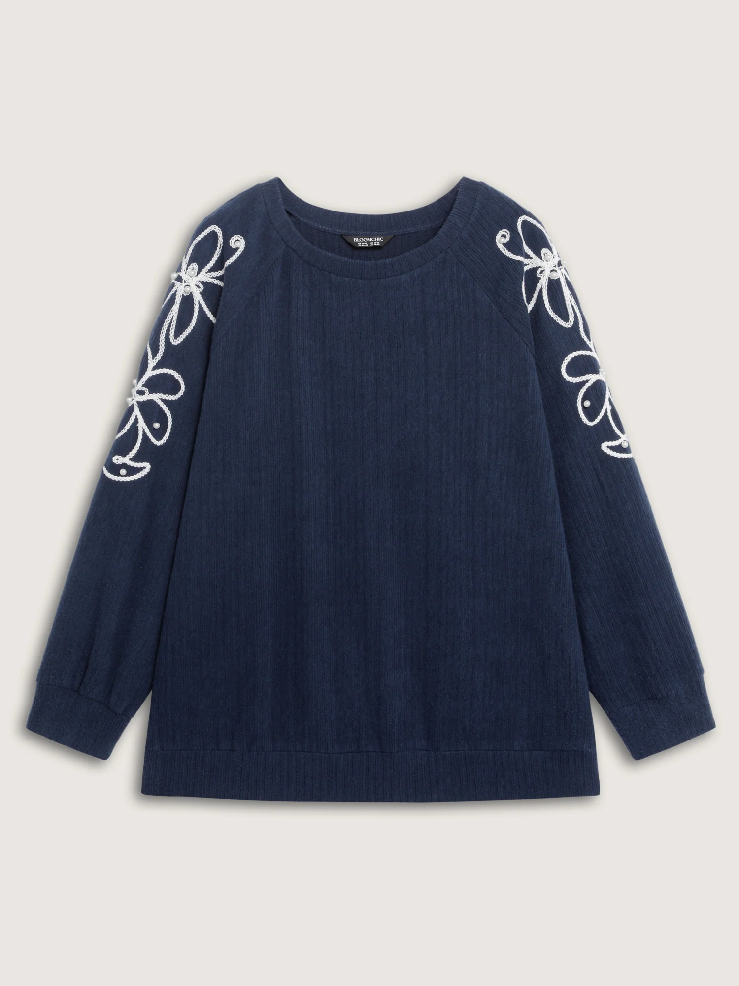 Textured Stretchy 3D Beadwork Sweatshirt - Image 7
