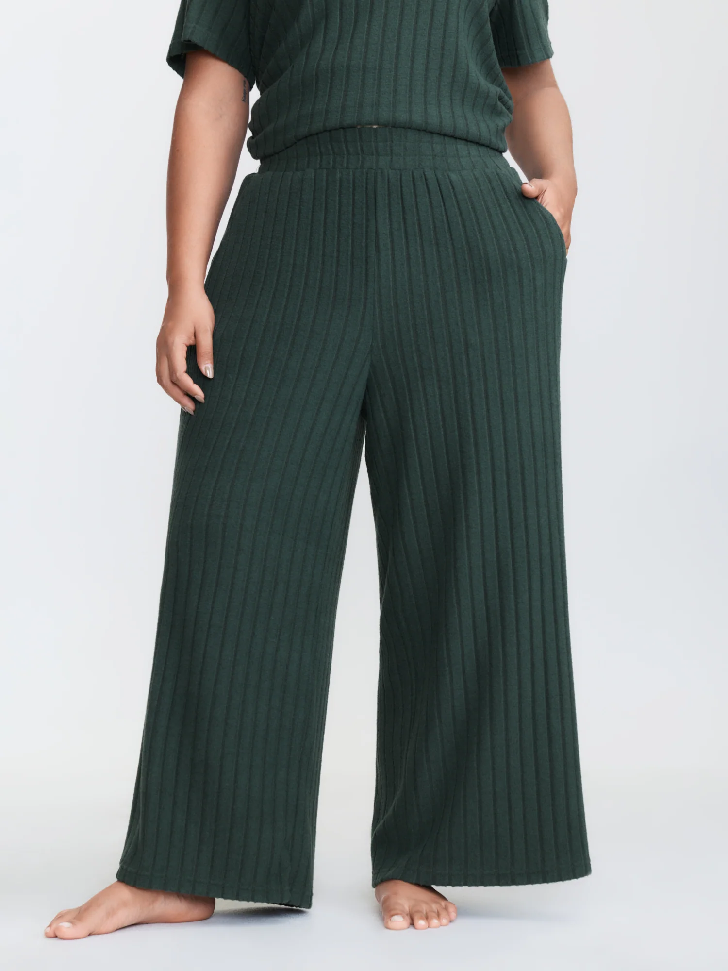 Textured Stretchy Adjustable Tie Lounge Set - Image 3