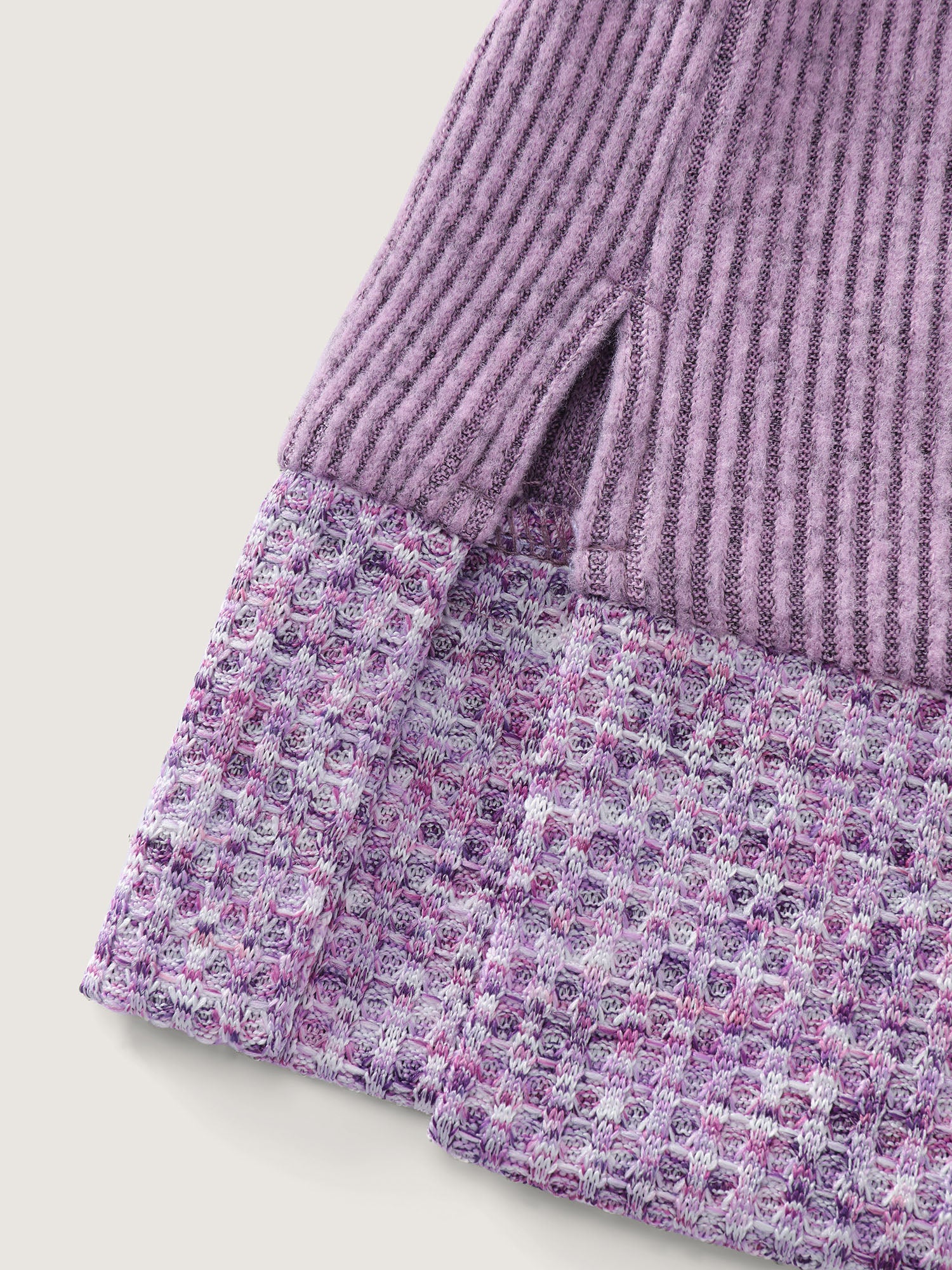 Textured Stretchy Color Contrast Hoodie - Image 7