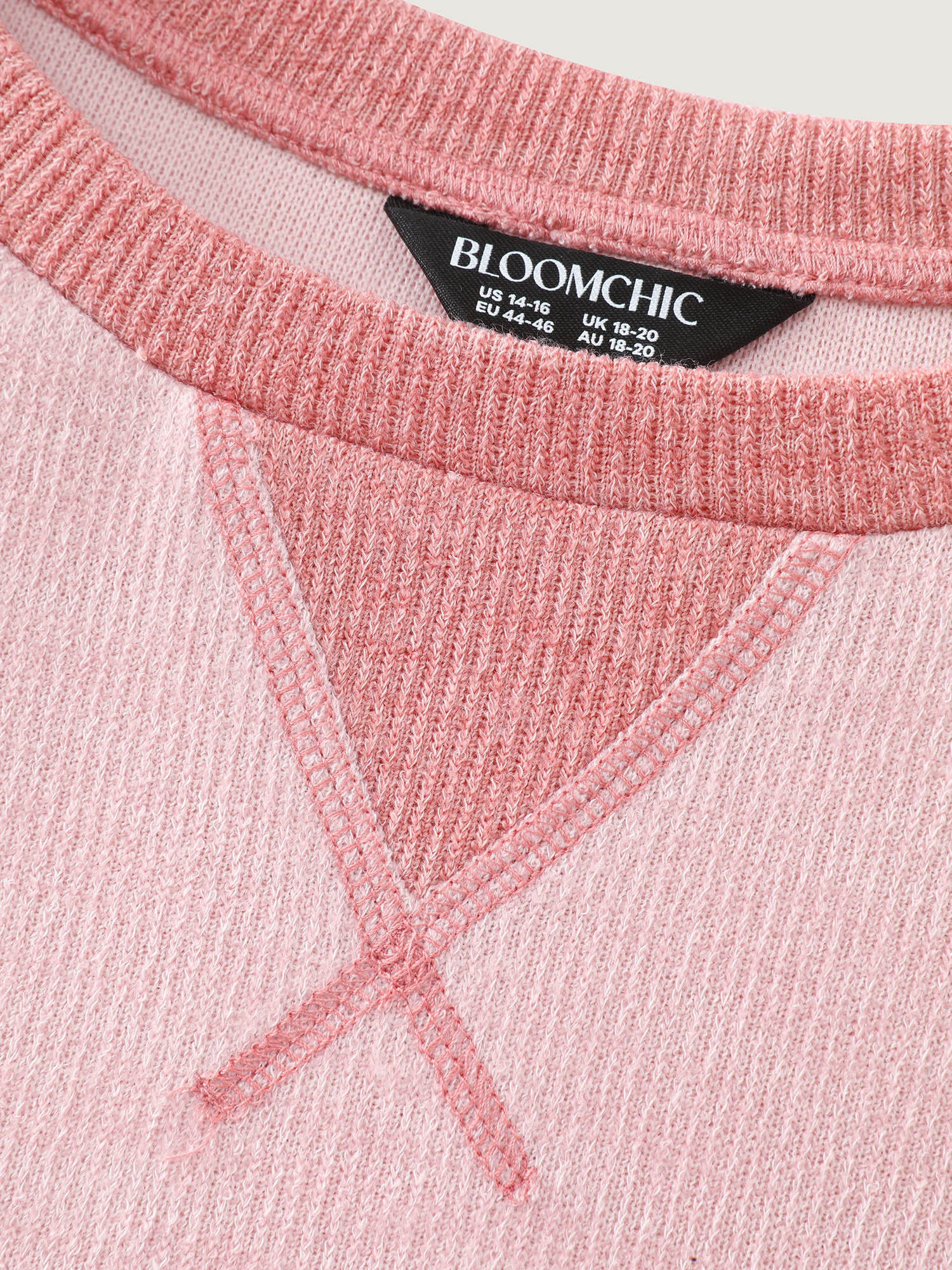 Textured Stretchy Color Contrast Sweatshirt - Image 5