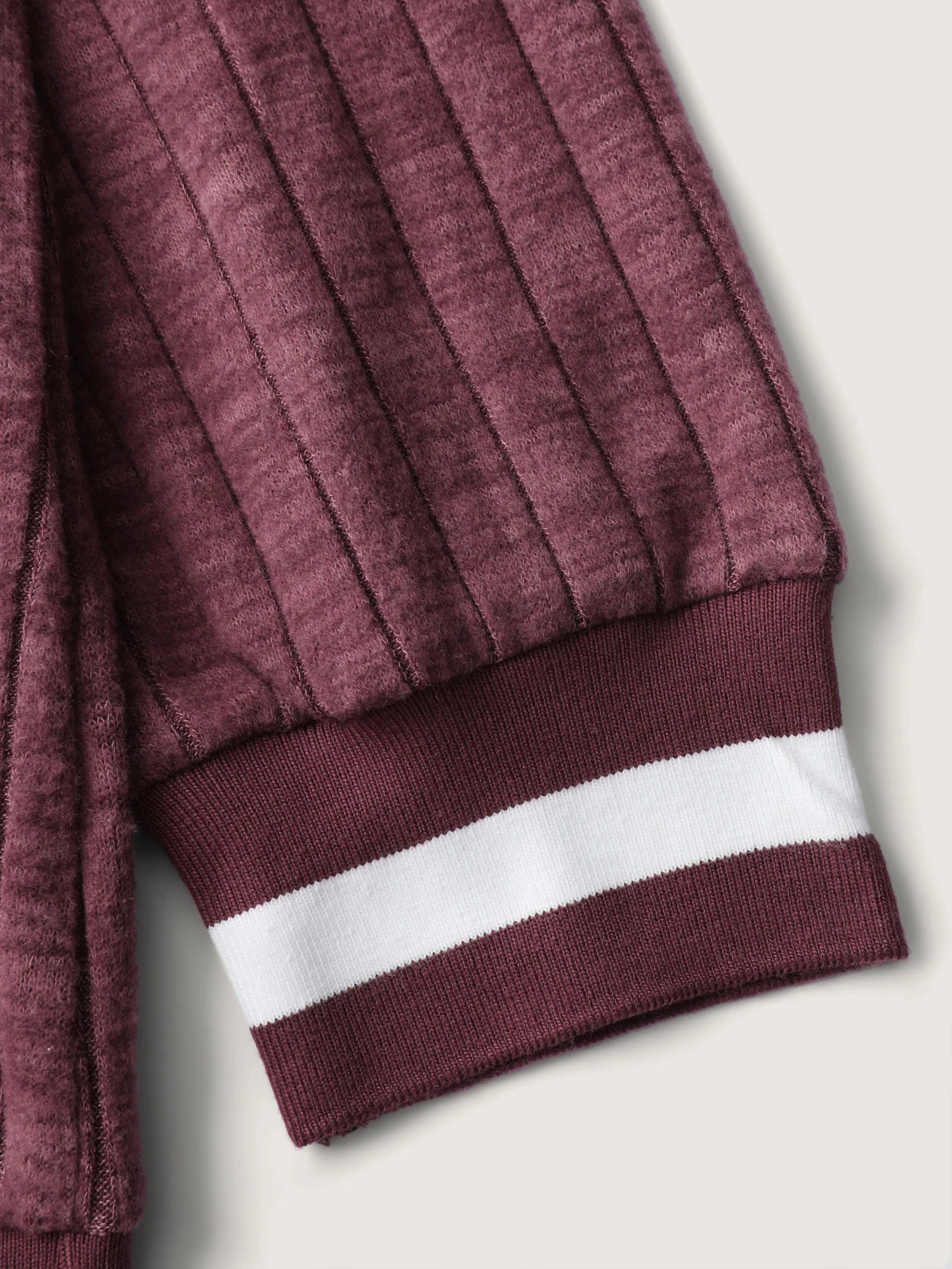 Textured Stretchy Color Contrast Sweatshirt - Image 6
