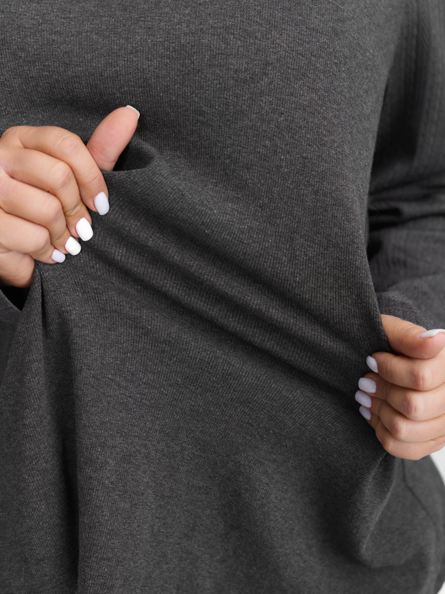 Textured Stretchy Cut-Out Neckline T-Shirt - Image 4