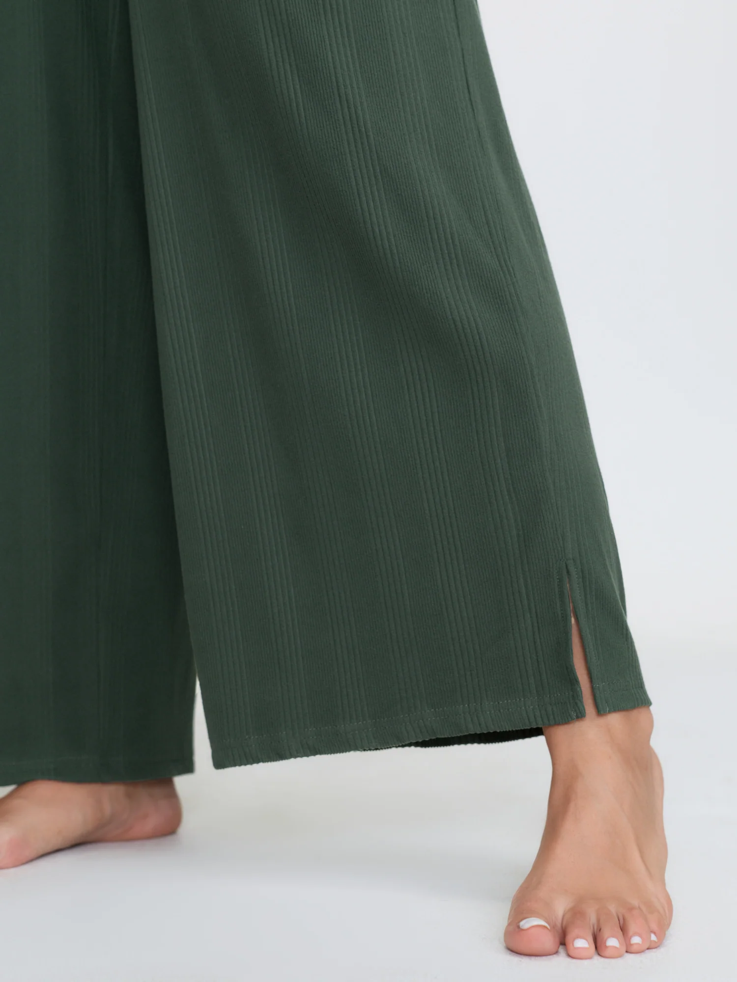 Textured Stretchy Drawstring Waist Lounge Bottoms - Image 5