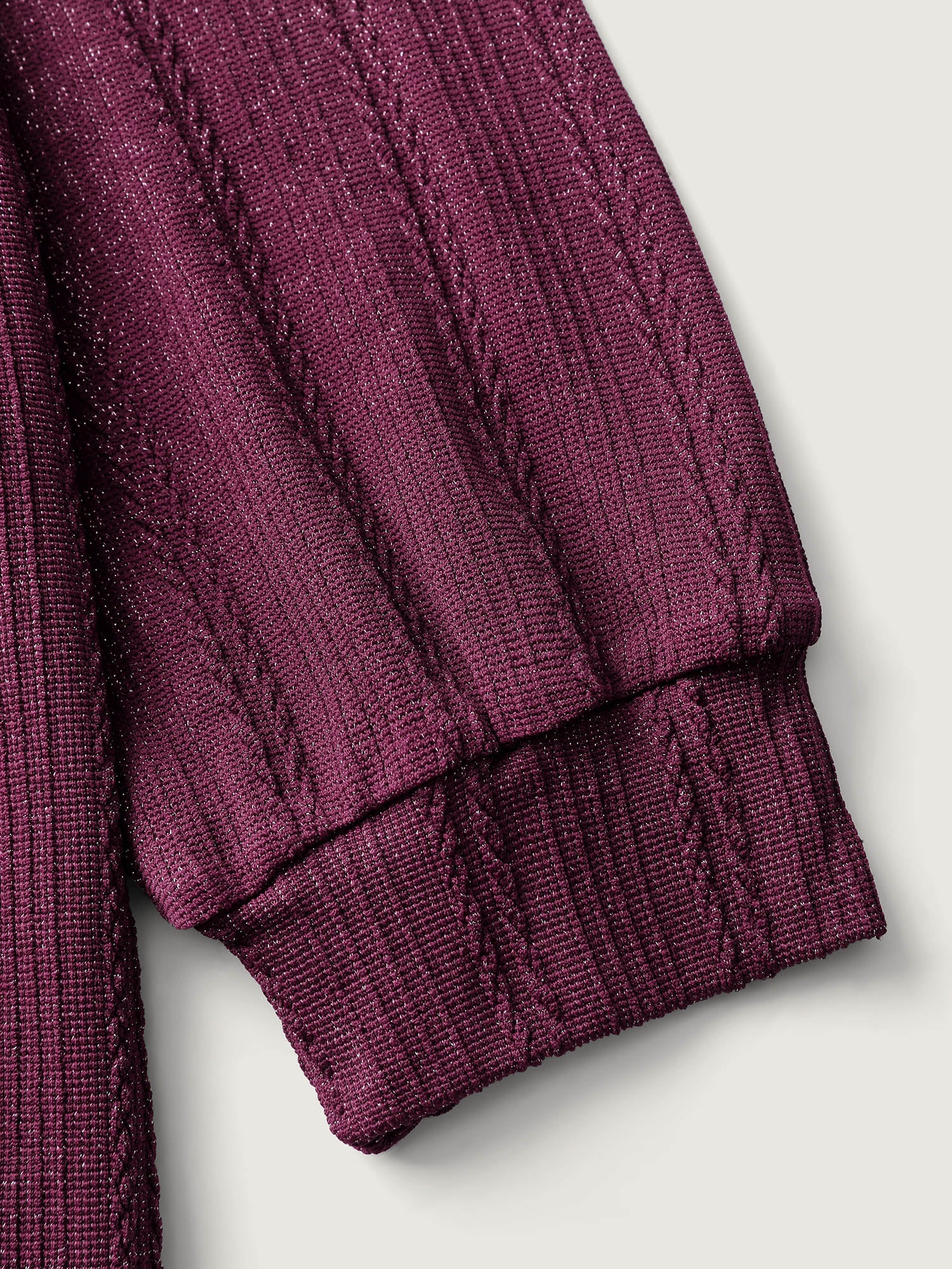 Textured Stretchy Flared Knit Top - Image 6