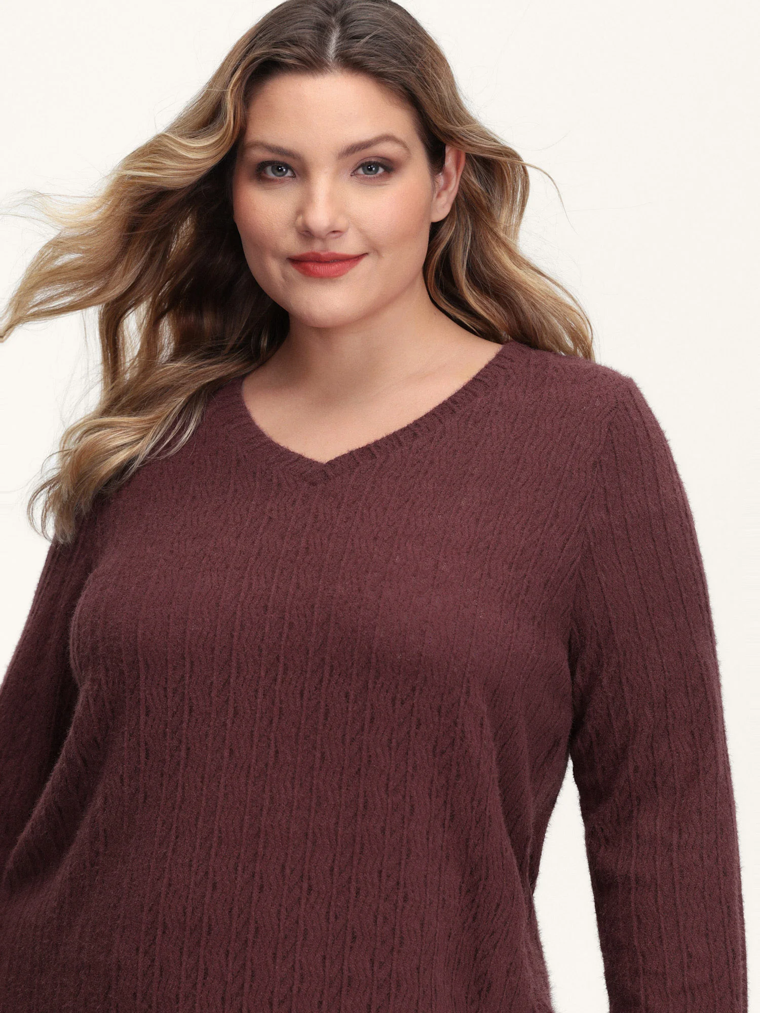 Textured Stretchy Furry Fabric T-Shirt - Image 2