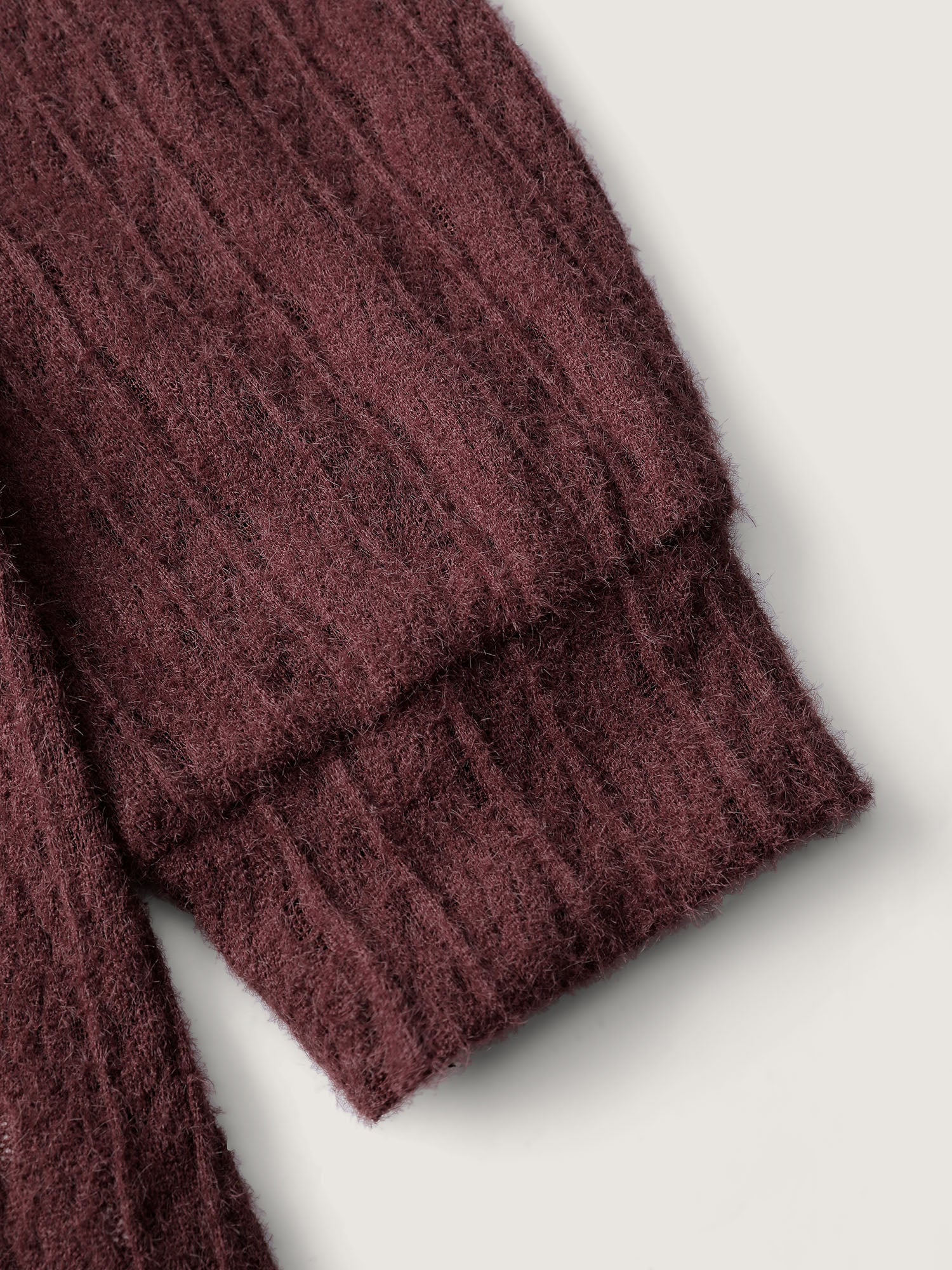 Textured Stretchy Furry Fabric T-Shirt - Image 6
