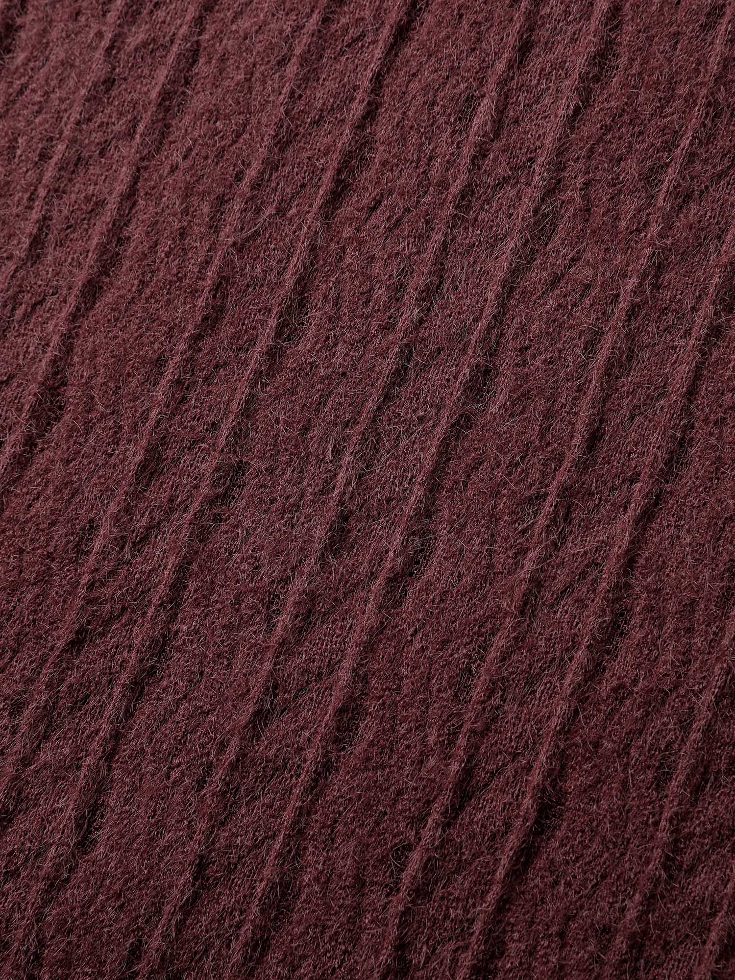 Textured Stretchy Furry Fabric T-Shirt - Image 7