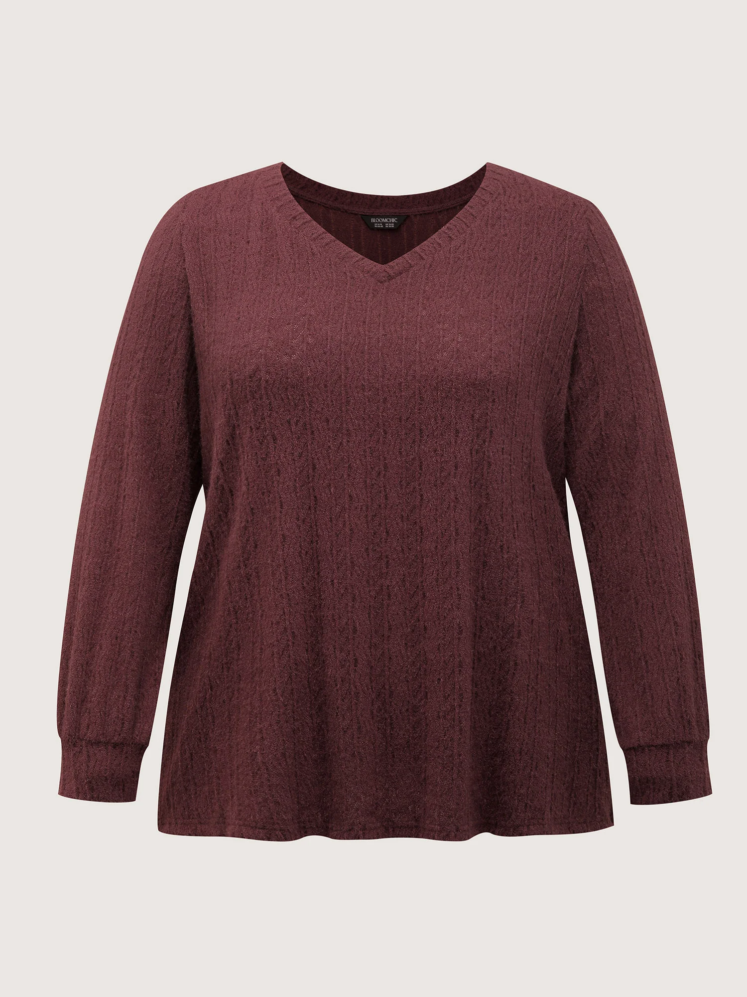 Textured Stretchy Furry Fabric T-Shirt - Image 8