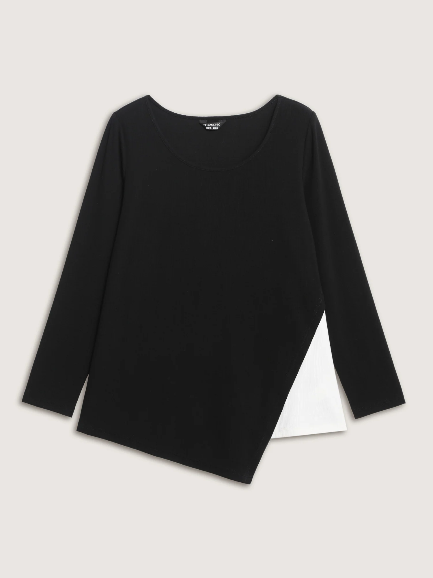 Textured Stretchy Split Hem T-Shirt - Image 6