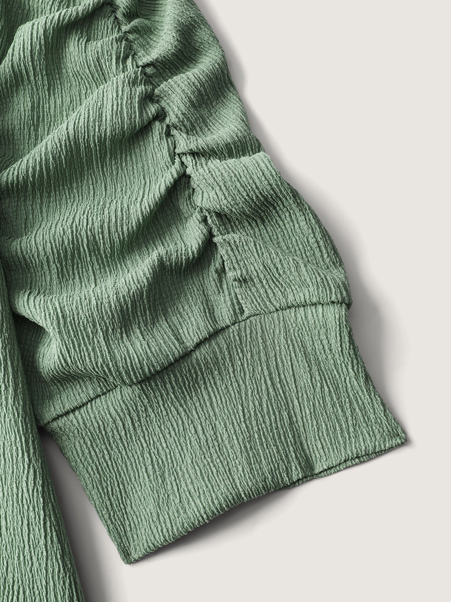 Textured Stretchy Three-Quarter Sleeve T-Shirt - Image 6